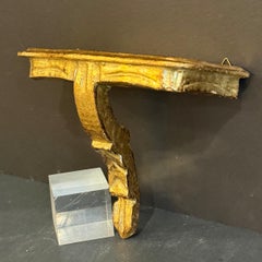 Italian Florentine Architectural Gilt Wall Shelf Bracket, circa 1950's