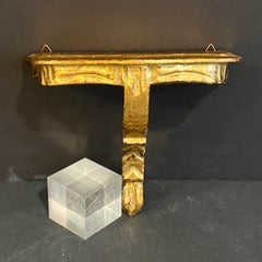 Italian Florentine Architectural Gilt Wall Shelf Bracket, circa 1950's