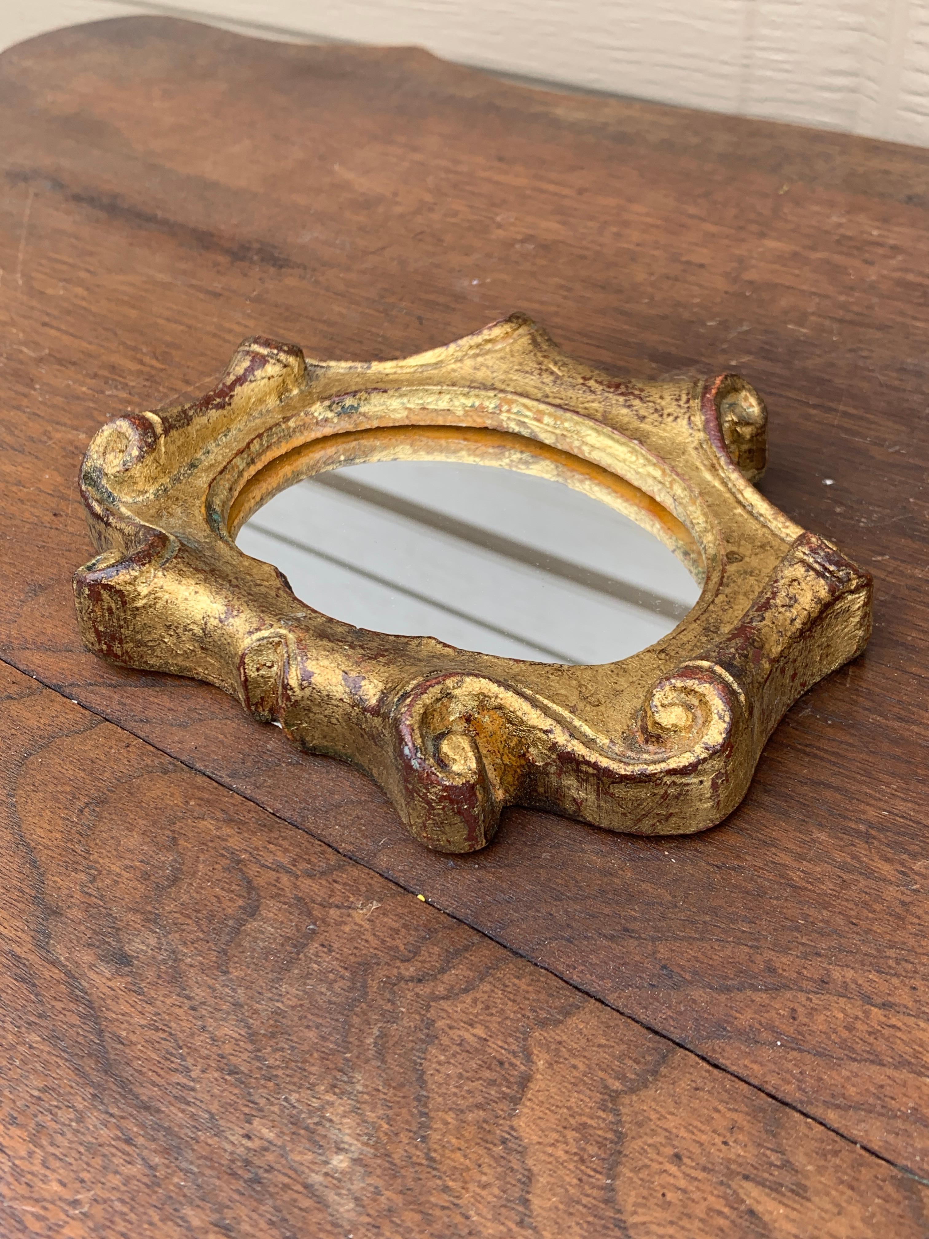 Baroque Miroir mural florentin baroque italien en bois doré en vente