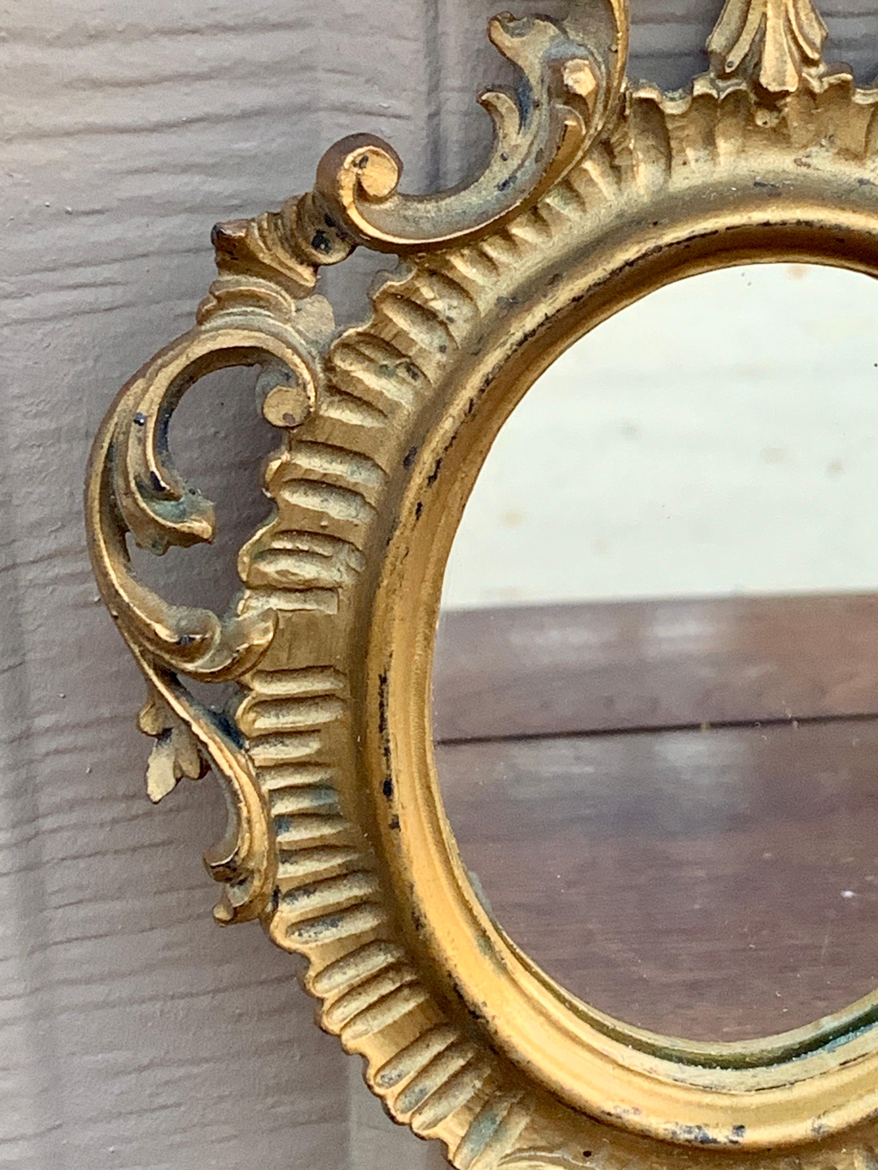 Italian Florentine Baroque Gold Giltwood Wall Mirror 1