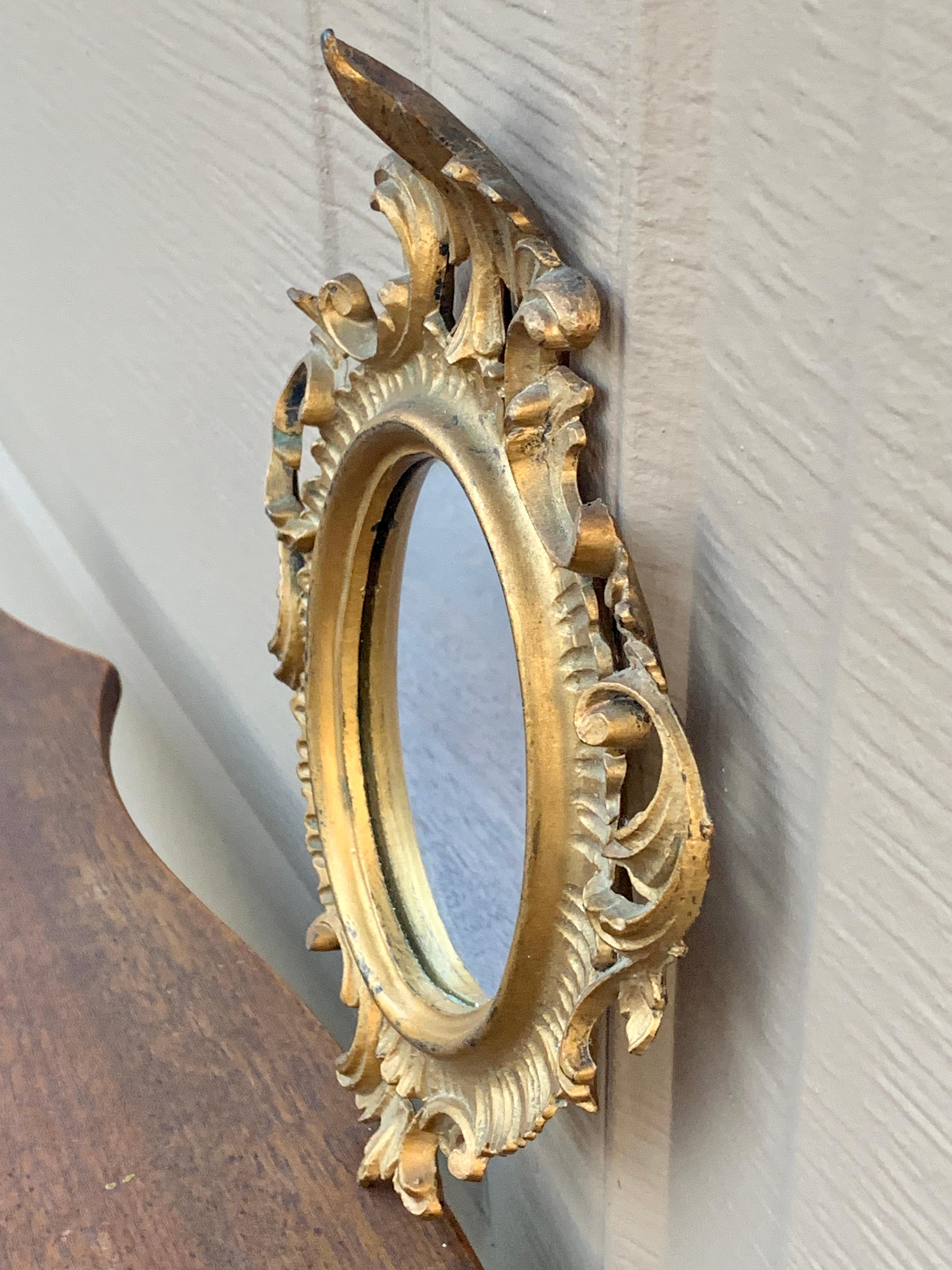 Italian Florentine Baroque Gold Giltwood Wall Mirror 4