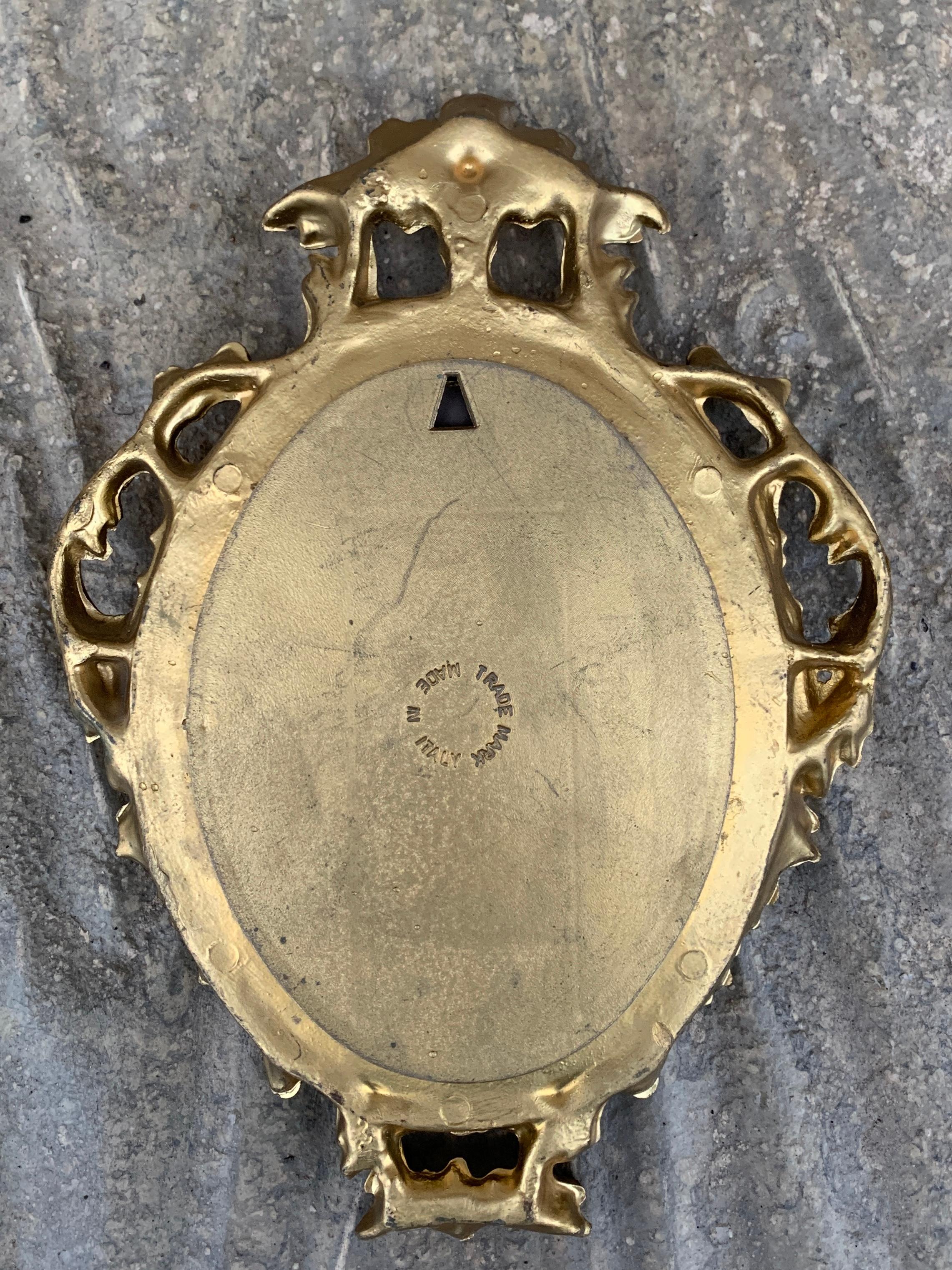 Miroir mural florentin baroque italien en bois doré en vente 4