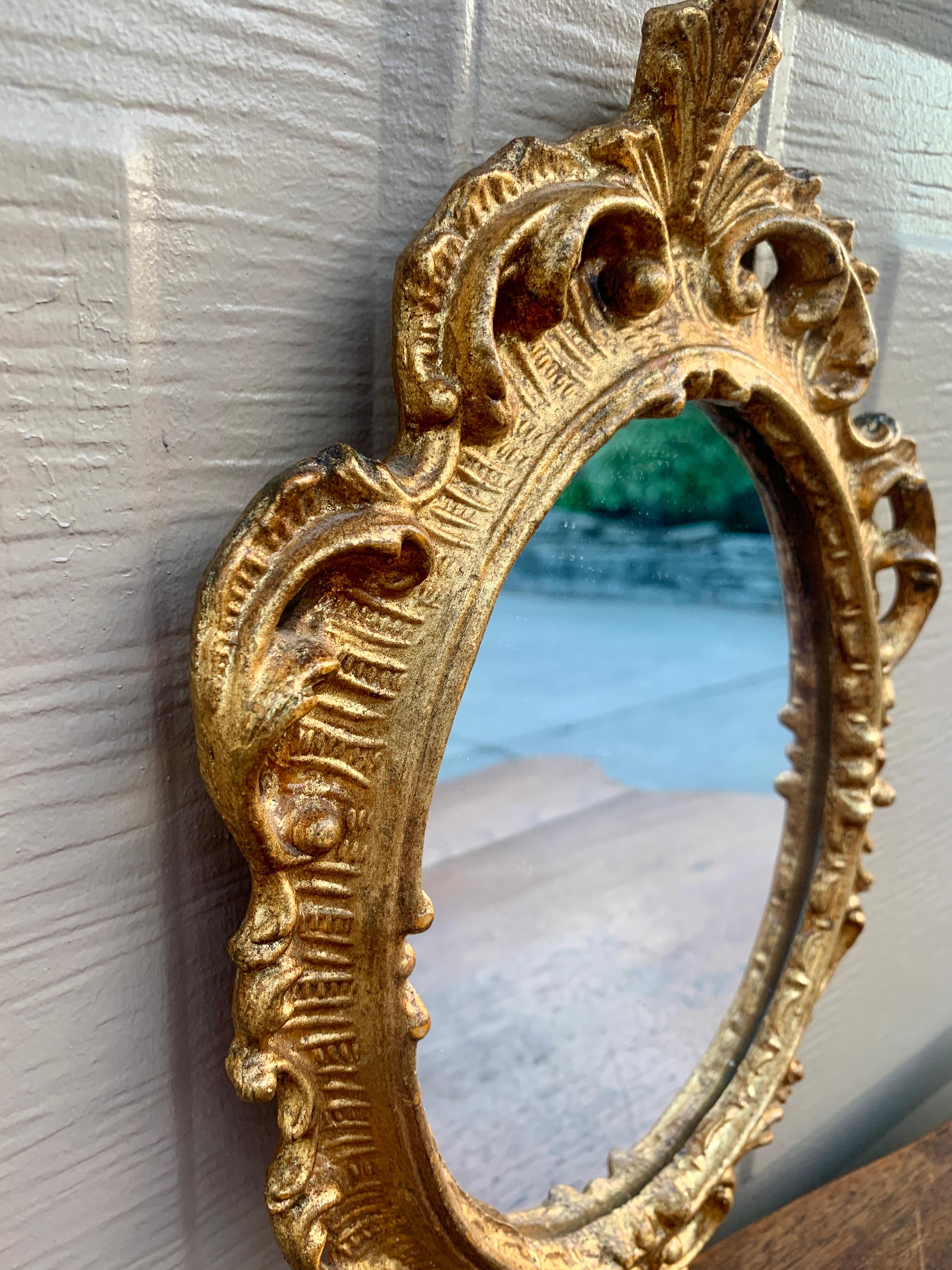 Italian Florentine Baroque Gold Giltwood Wall Mirrors, Pair For Sale 9