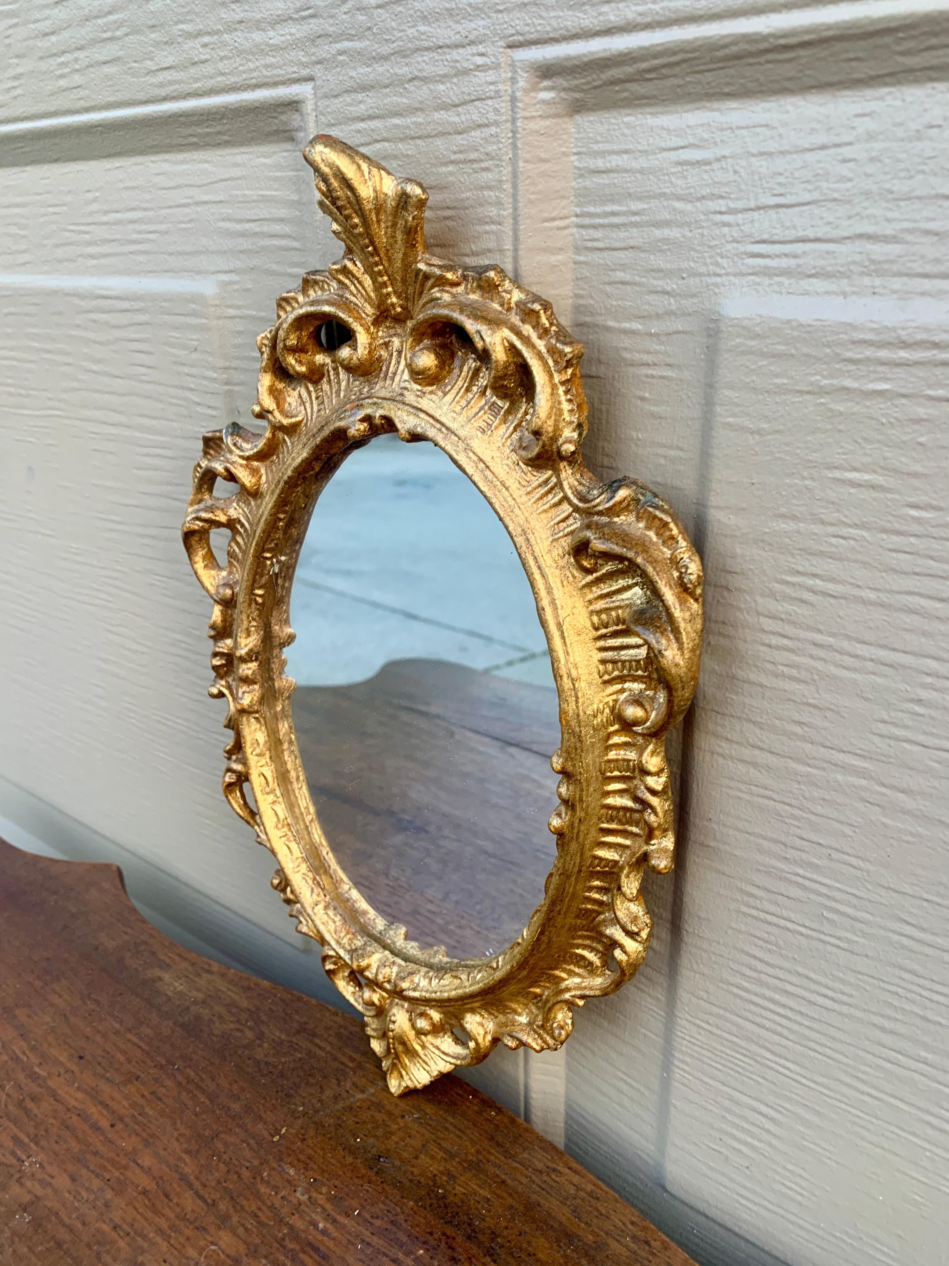 Italian Florentine Baroque Gold Giltwood Wall Mirrors, Set of Three For Sale 4