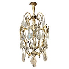 Lampadario italiano in cristallo "Birdcage" Florentine
