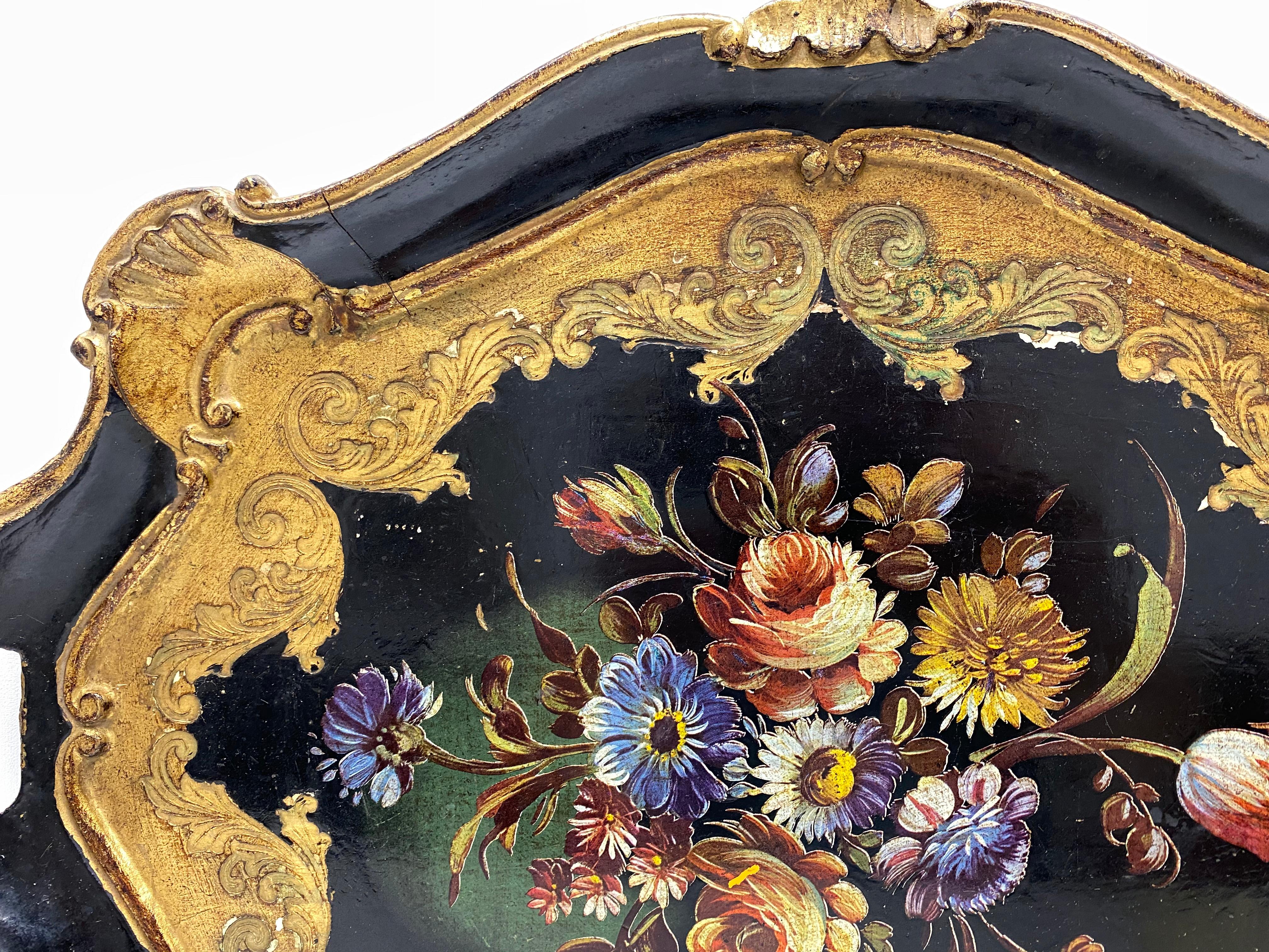 vintage italian florentine tray