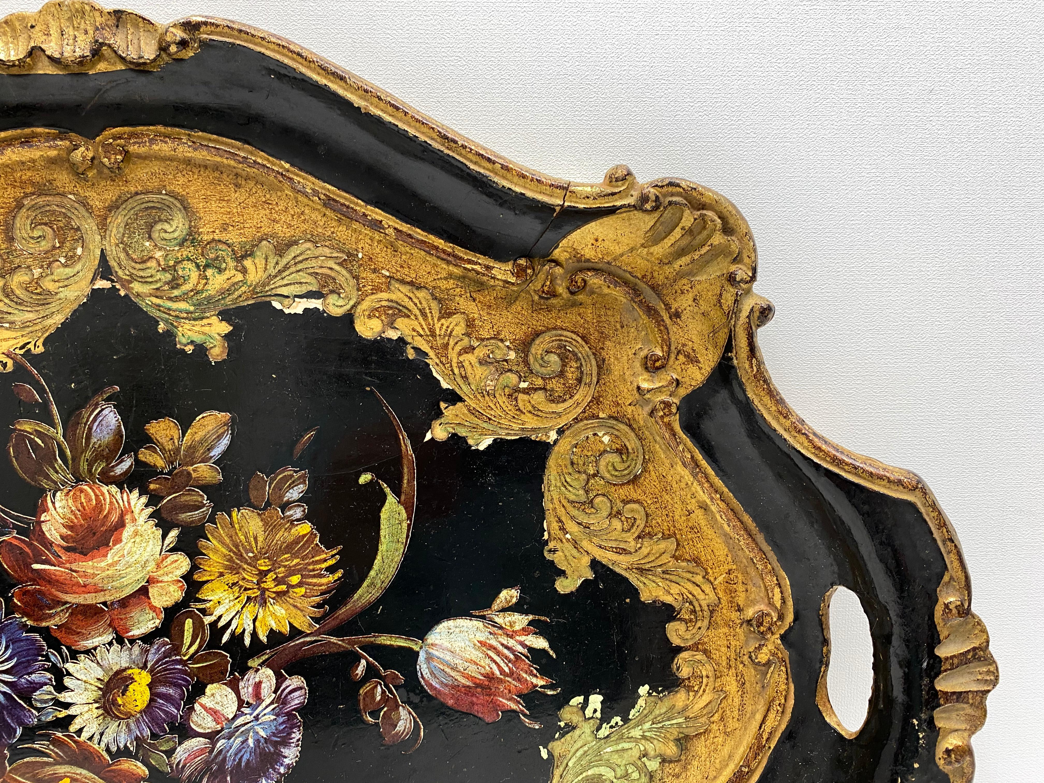 vintage italian florentine tray