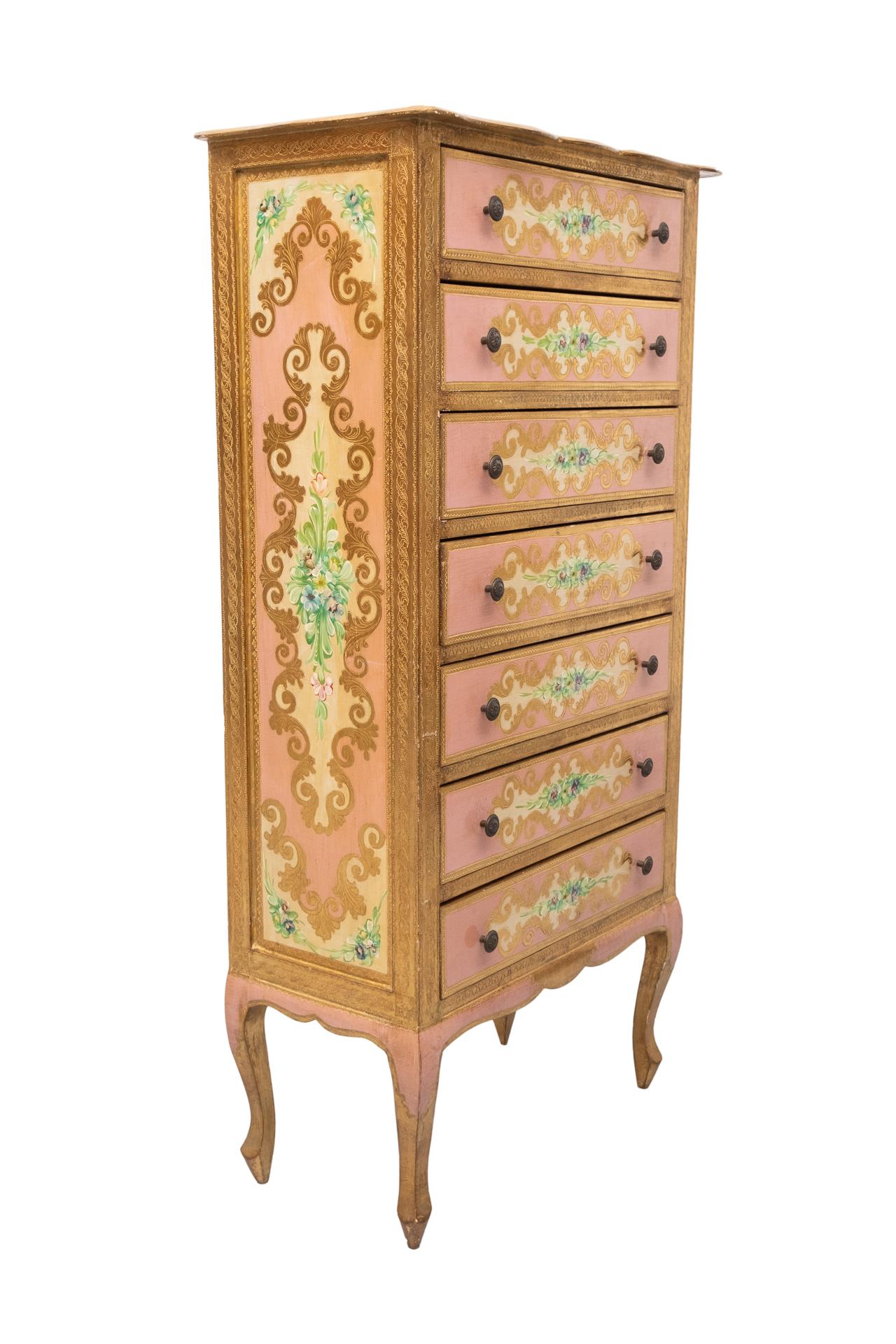 Italian Florentine Chest off Drawers 4