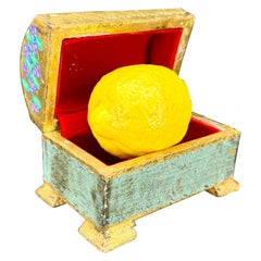 Italienische Florentine Domed Wood Trinket Schmuckkasten