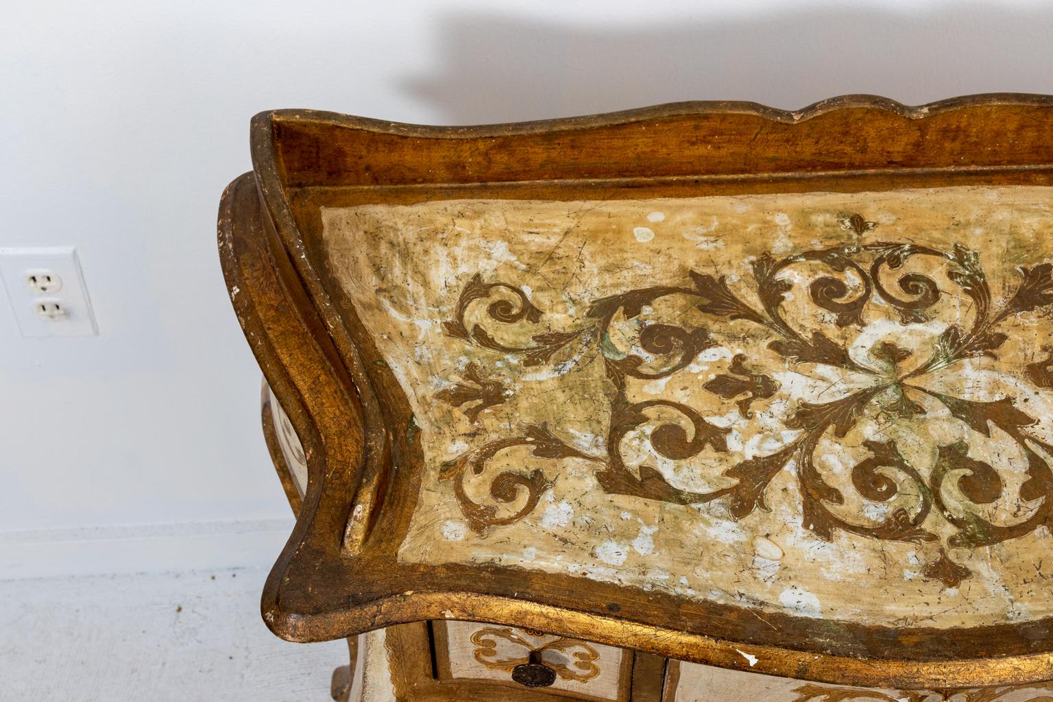 Wood Italian Florentine Gilded Desk