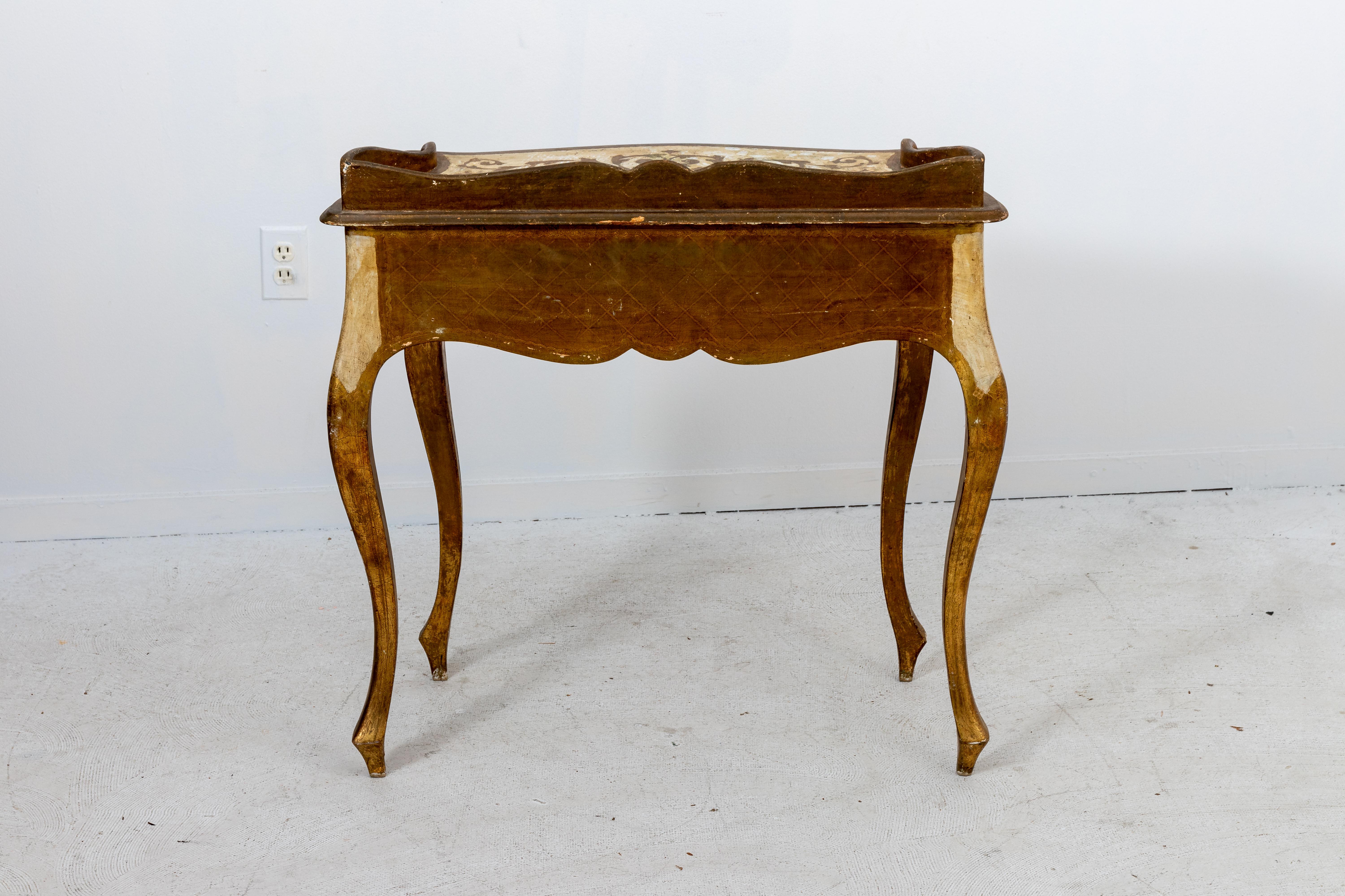 Louis XV Italian Florentine Gilded Desk or Vanity