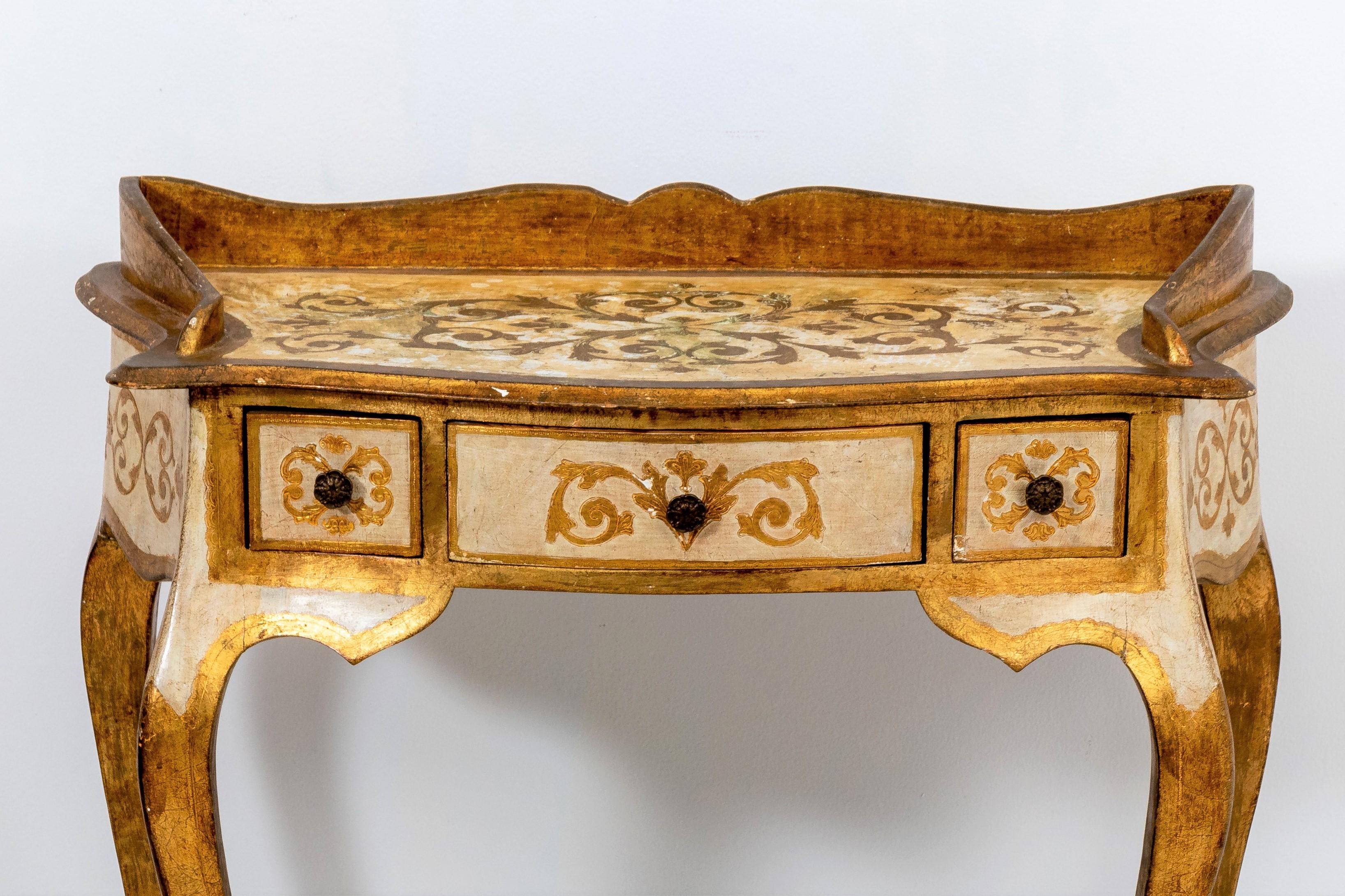Gilt Italian Florentine Gilded Desk or Vanity