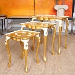 Italian Florentine Gilded Nesting Nest of Tables