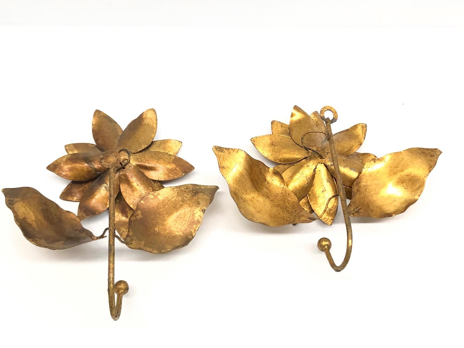 metal flower wall hooks