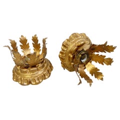 Italienische Florentine Gold vergoldet Holz Decke Crown Lights