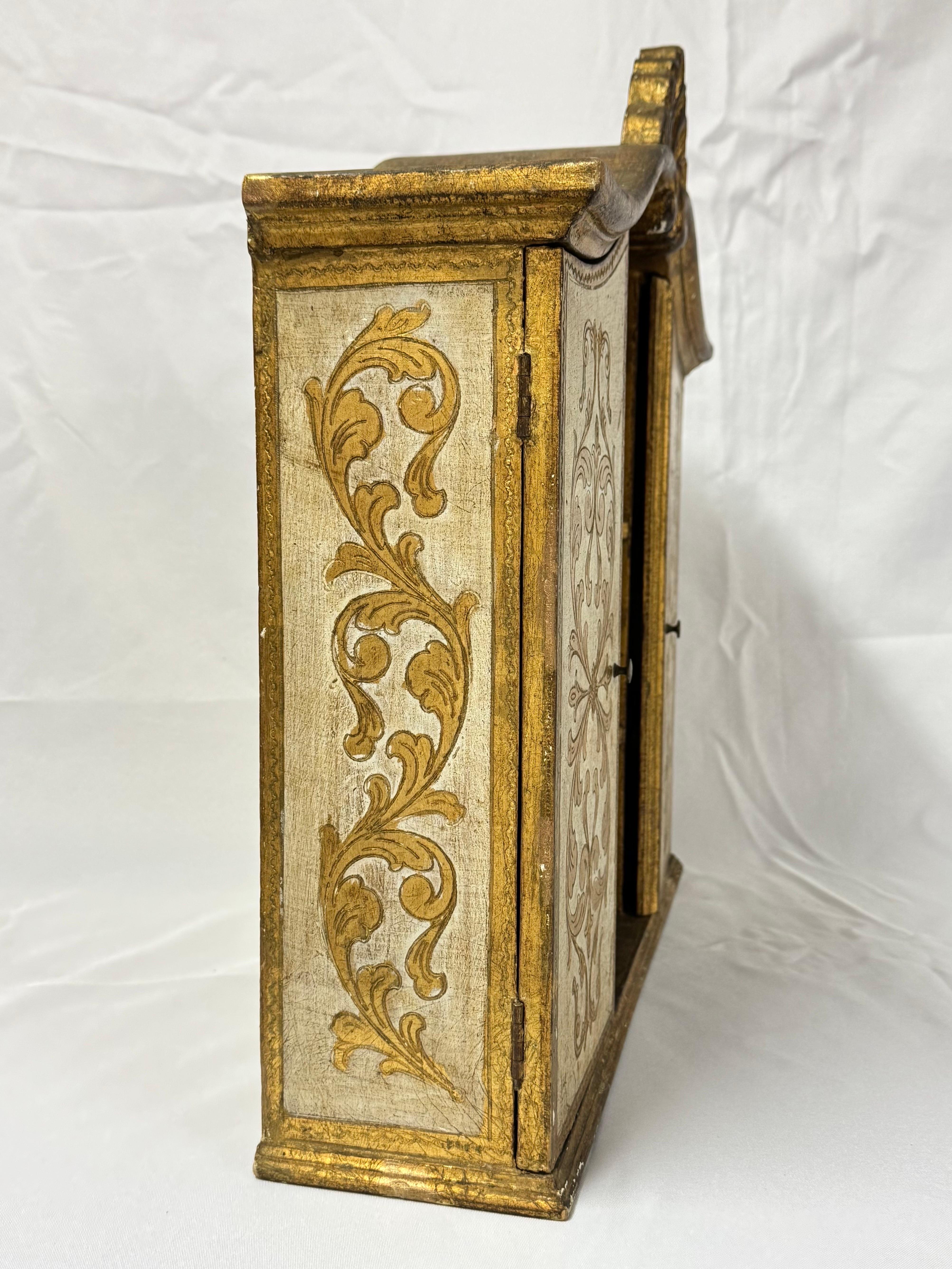 Italian Florentine Giltwood Wall Cabinet For Sale 10