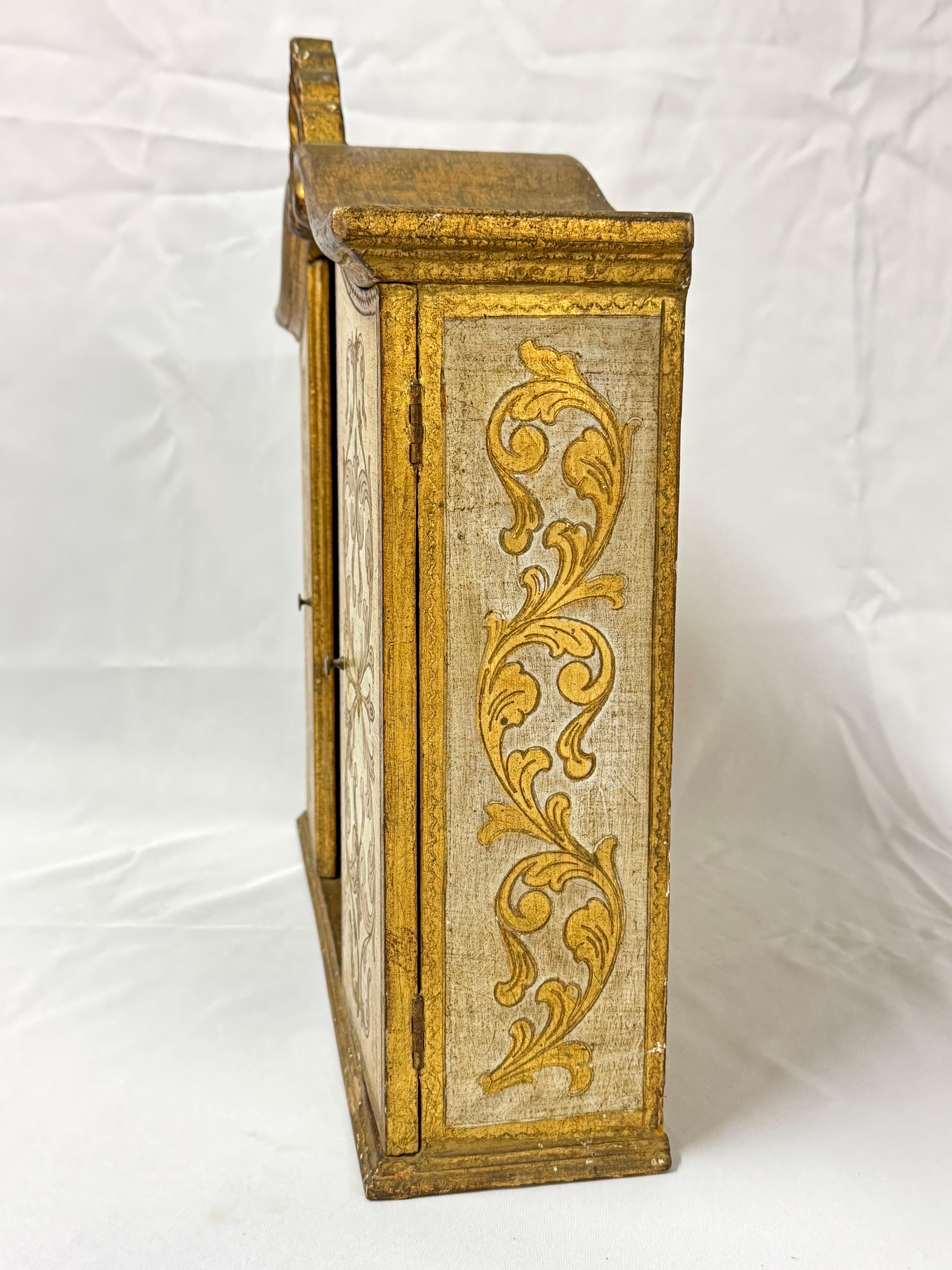 Italian Florentine Giltwood Wall Cabinet For Sale 12