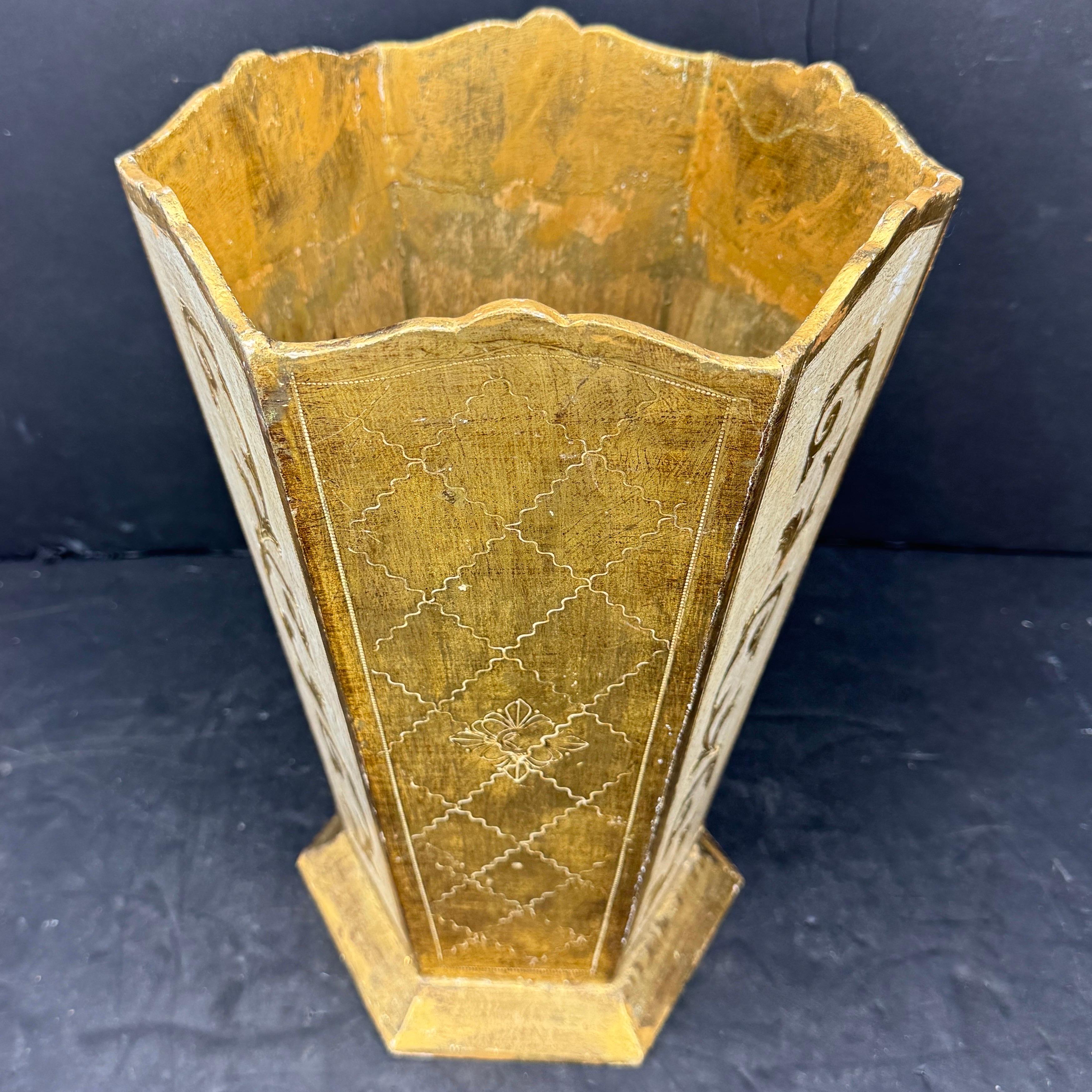Papelera Florentina Italiana Oro y Crema Italiano en venta