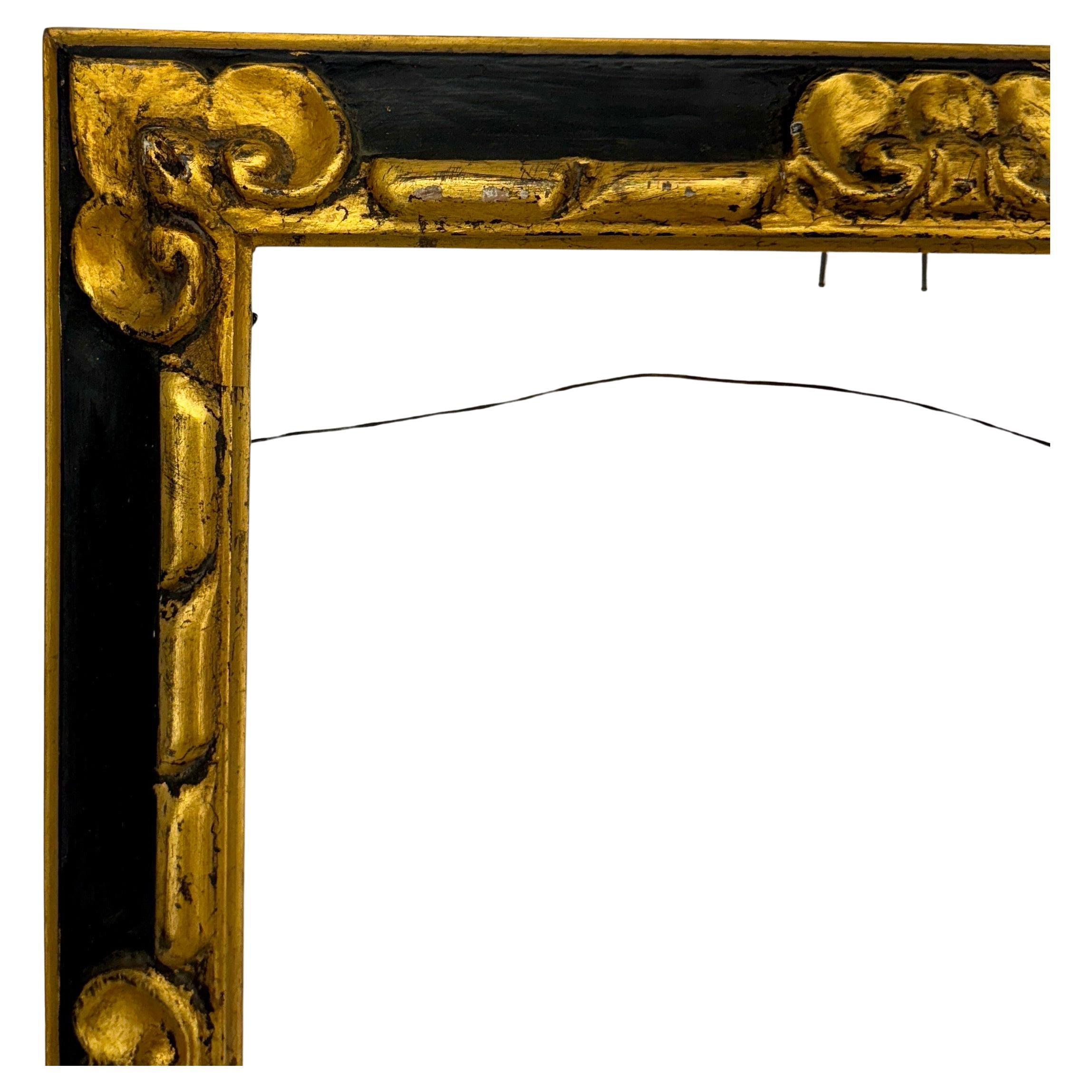 Mid-Century Florentine Black and Gold Gilded Frame, Italy.
Sturdy and beautiful, this frame is ready for a picture and certainly captures that European vibe. 