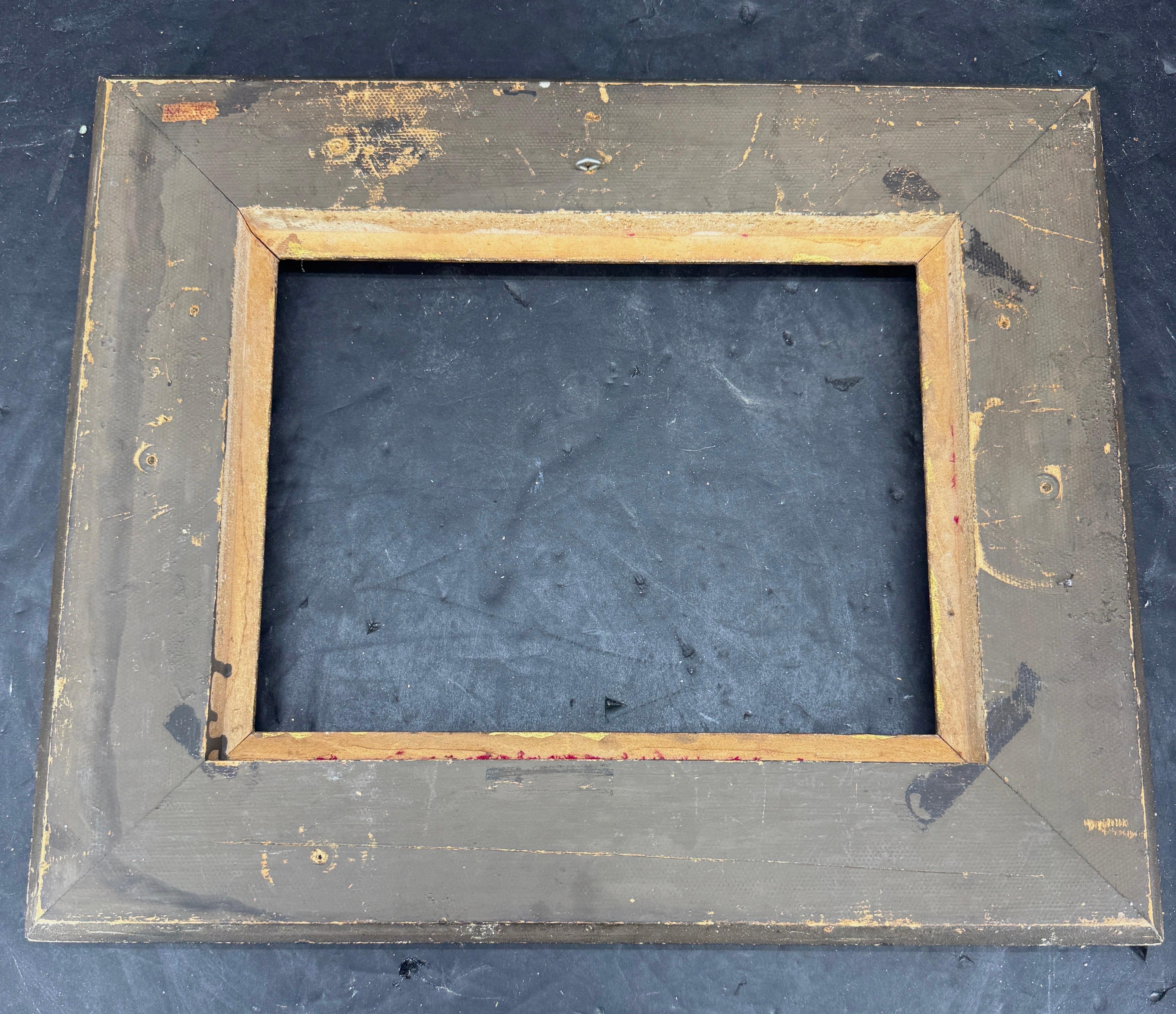 Cornice d'arte italiana in legno dorato oro nero Florentine in vendita 10
