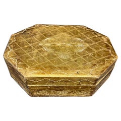 Joyero Florentino Italiano de Madera Dorada con Oro