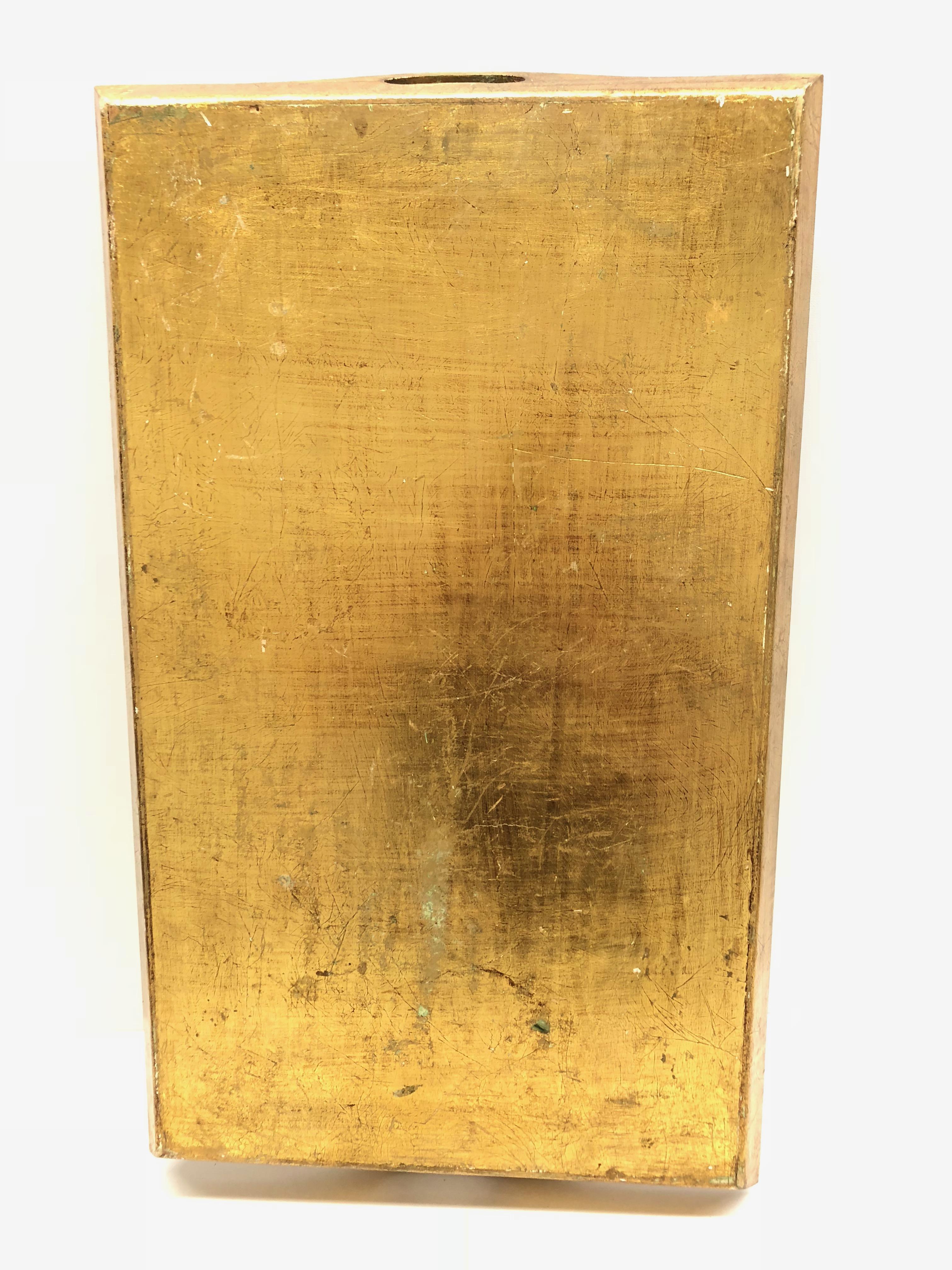 Italian Florentine Gold Giltwood Serving Dresser Tray Toleware Tole, 1950s 2