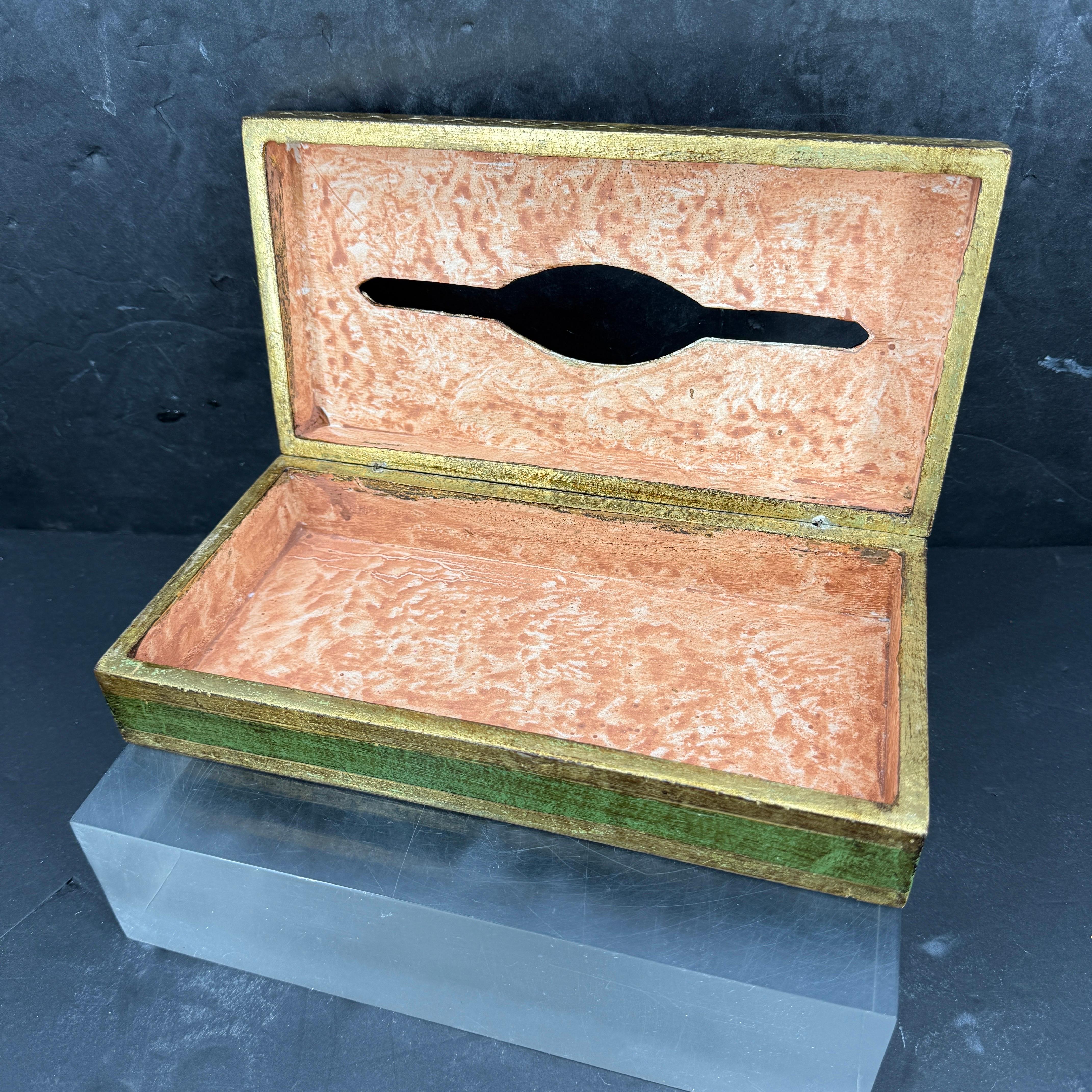 Boîte à mouchoirs en bois rectangulaire italienne Greene & Greene Greene en vente 1