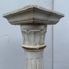 Italian Florentine Gustavian Painted Pedestal Plant Stand
