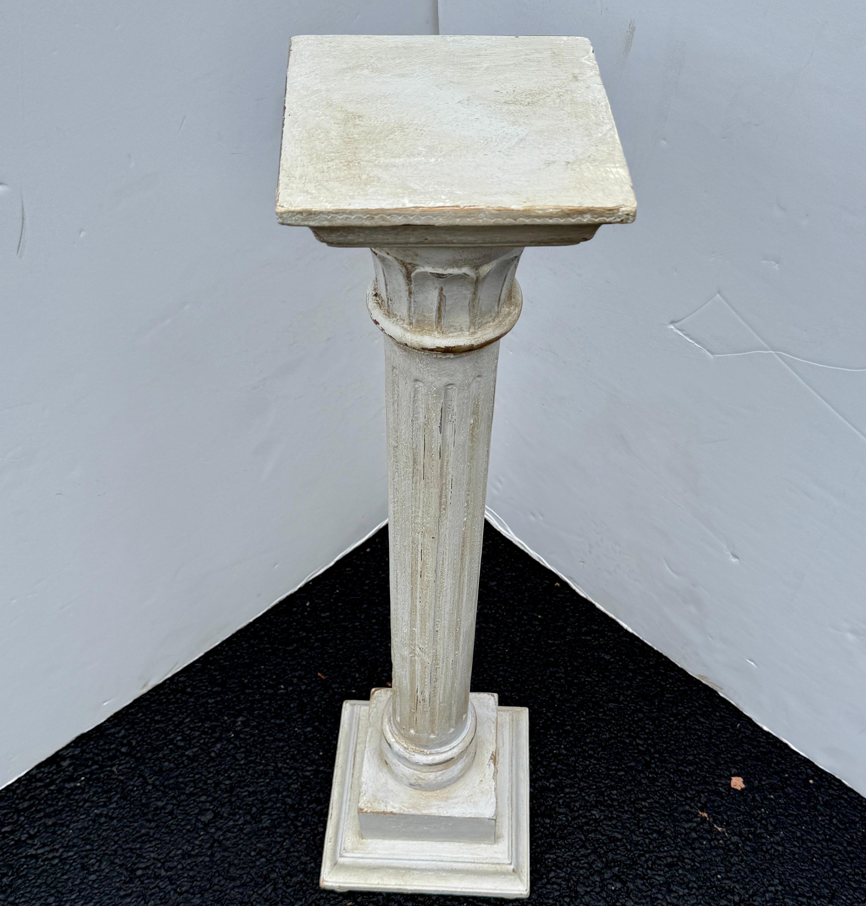 Mid-Century Modern Jardinière à piédestal peinte à la Florentine italienne et à la Gustavienne en vente
