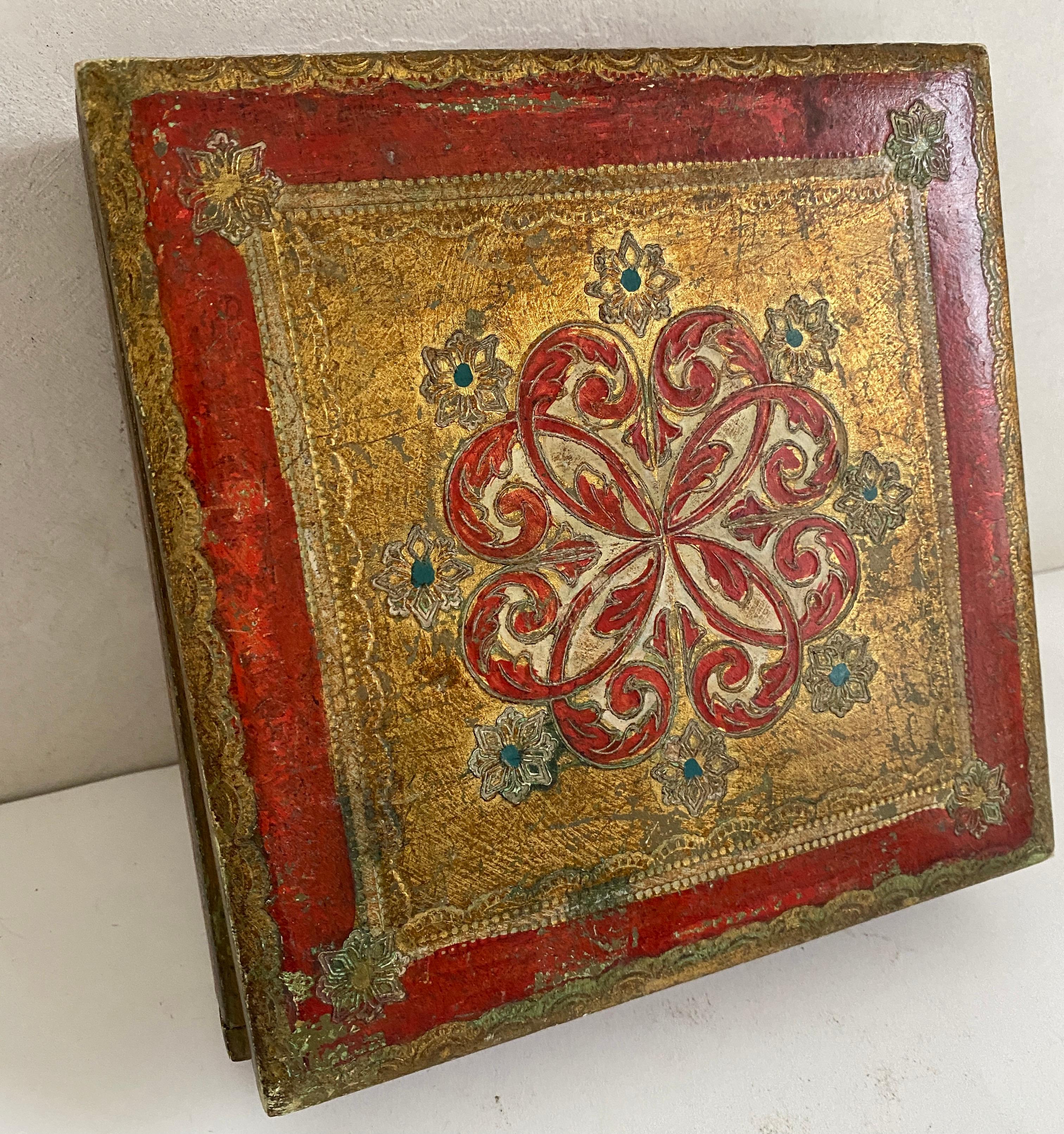 Hand-Crafted Italian Florentine Hand Painted Box