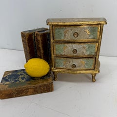 Italienische Florentine Schmuck Miniatur Kommode Box