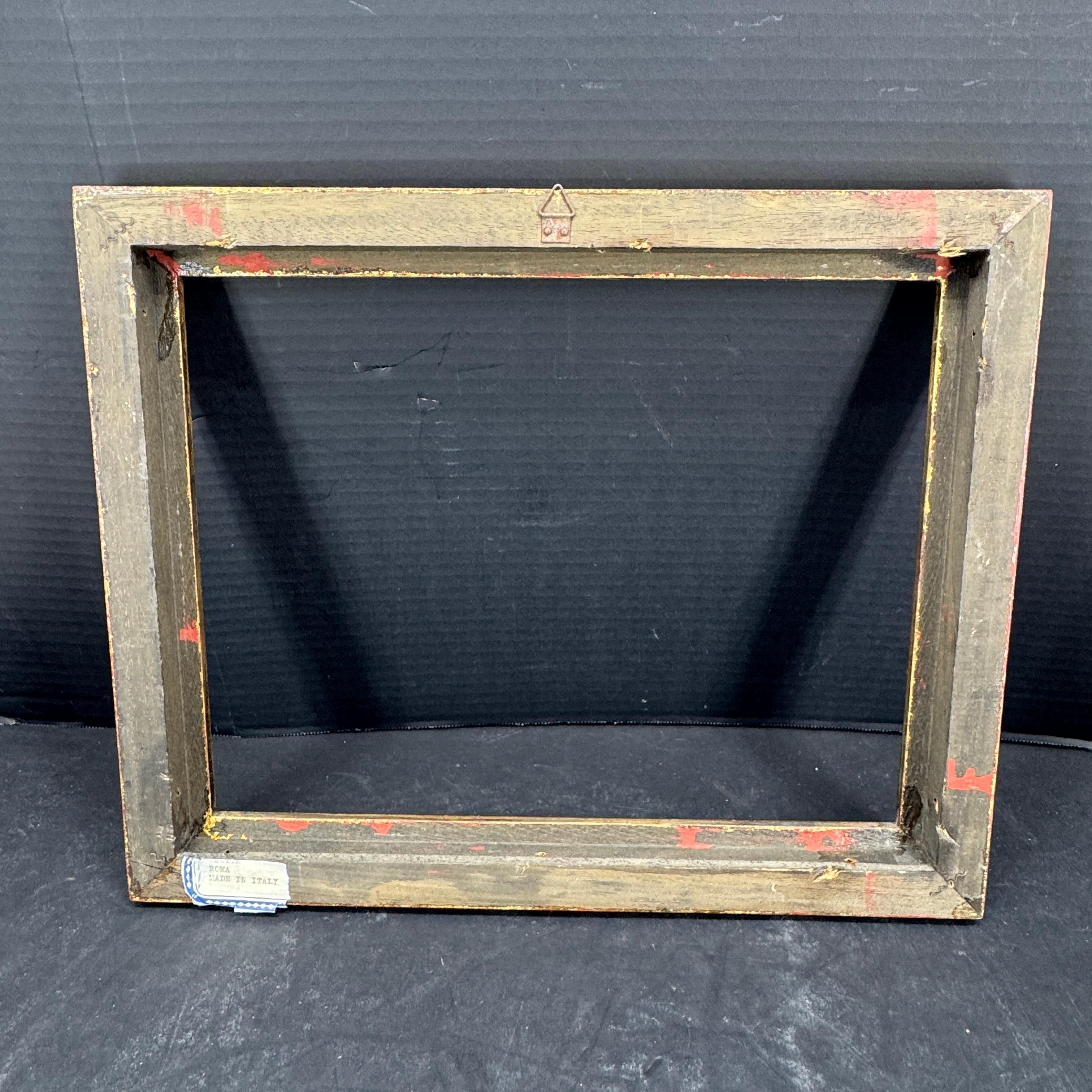 Italienisch Florentine Orange Gold vergoldet Holz Kunstrahmen CIRCA 1950's 6