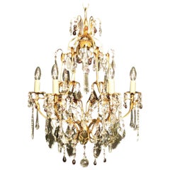 Italian Florentine Seven-Light Cage Antique Chandelier