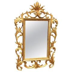 Italian Florentine Style Carved Giltwood Mirror, 19th Century