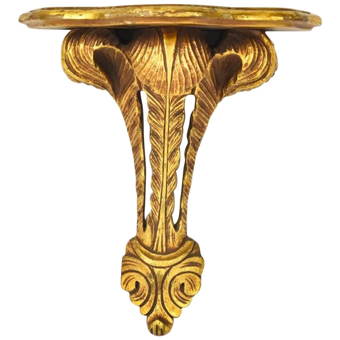 Italienische Florentine Stil Giltwood Wandhalterung im Angebot