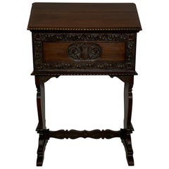 Antique Italian Florentine Style Walnut Podium Desk, circa 1920