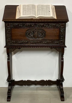 Italian Florentine Style Walnut Podium Desk, circa 1920