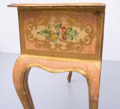 Italian Florentine Vanity Dressing Table and Stool