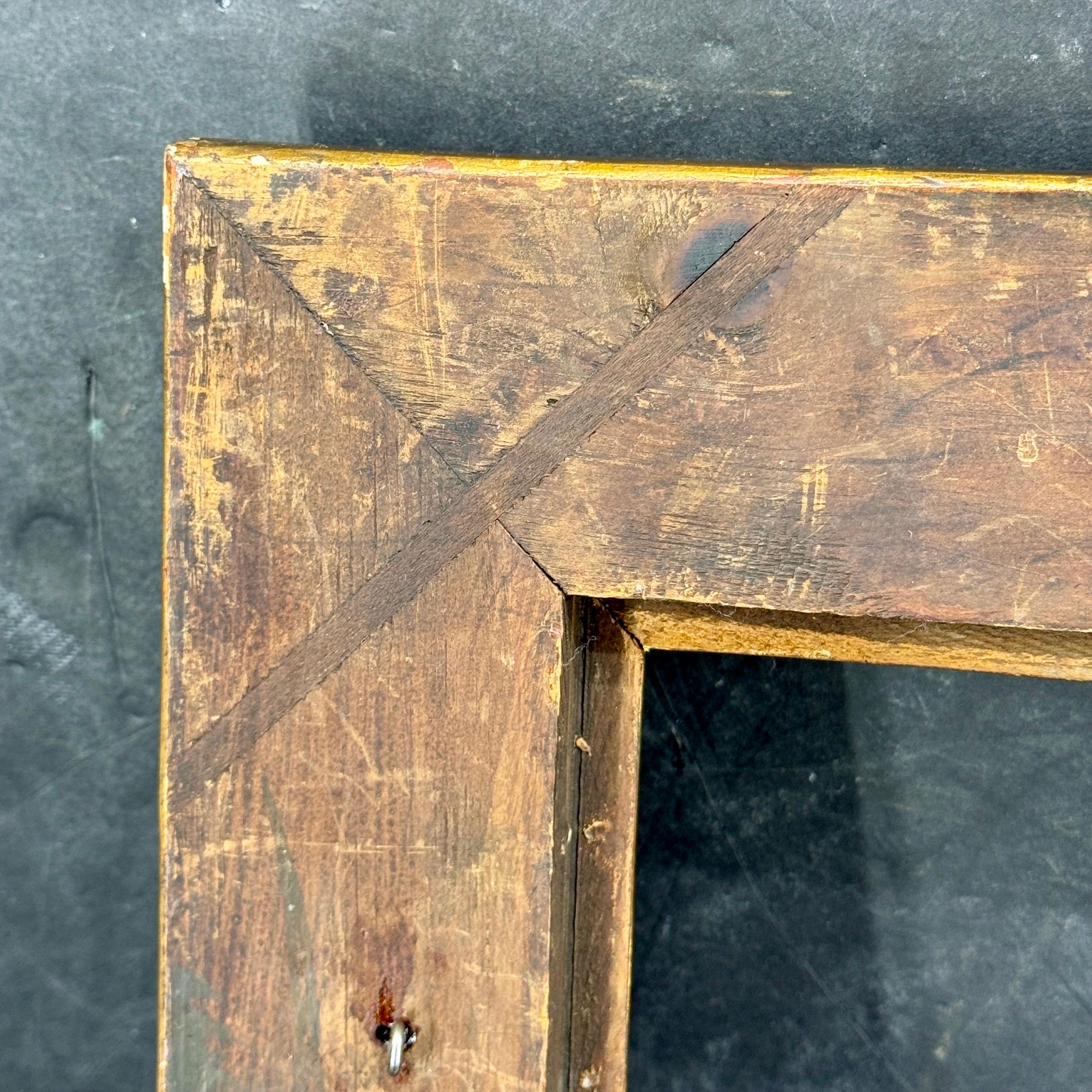 Italian Florentine Venetian Gold Gilt Wood Art Frame Mirror For Sale 8