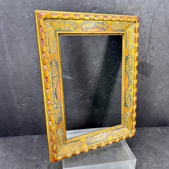 Italian Florentine Venetian Gold Gilt Wood Art Frame Mirror