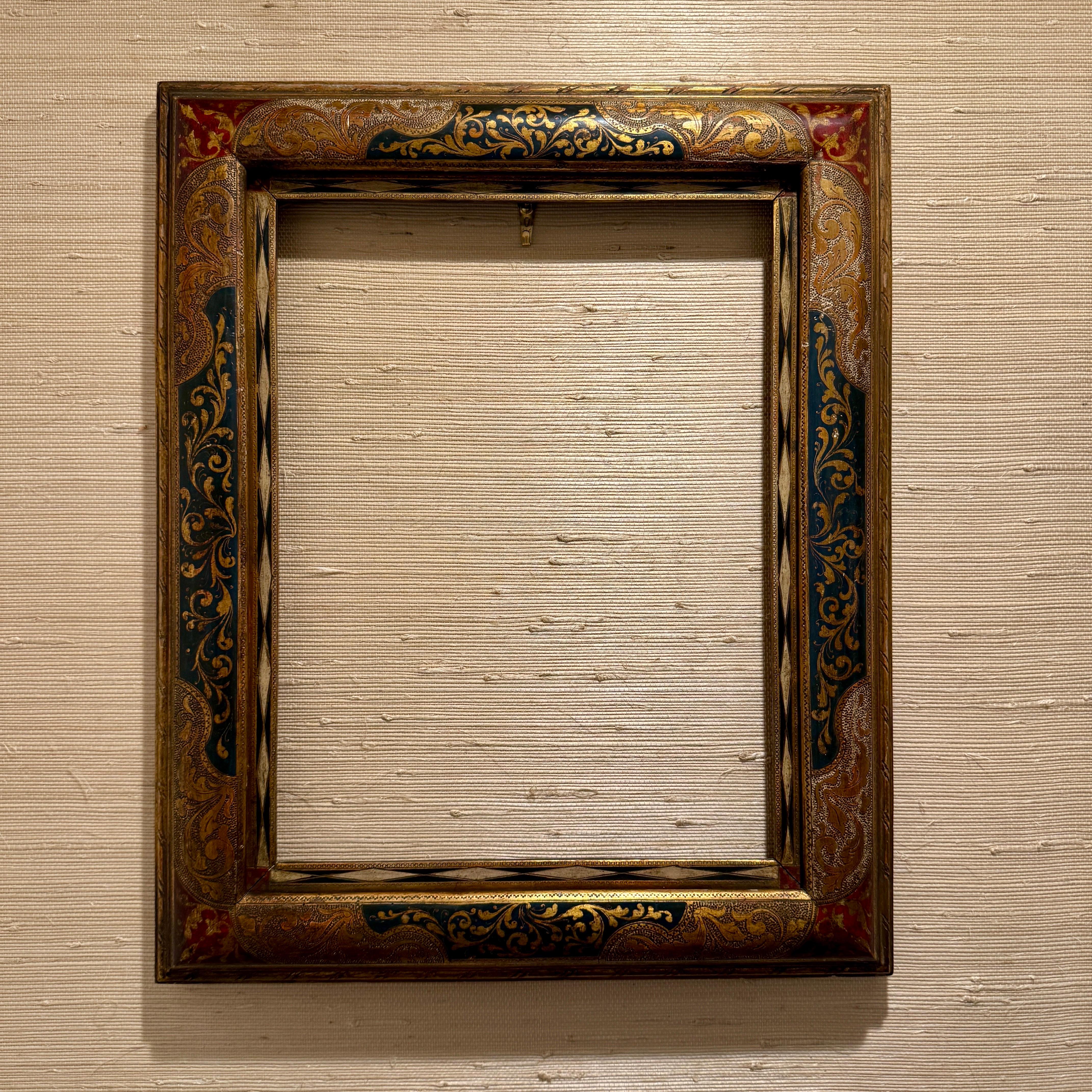 In our travels we come across a lot of amazing gilt frames. When we saw this particular one, we were in awe!! This Florentine gold gilded frame, featuring its intricate carvings, is ready for artwork or add glass for a mirror. 
