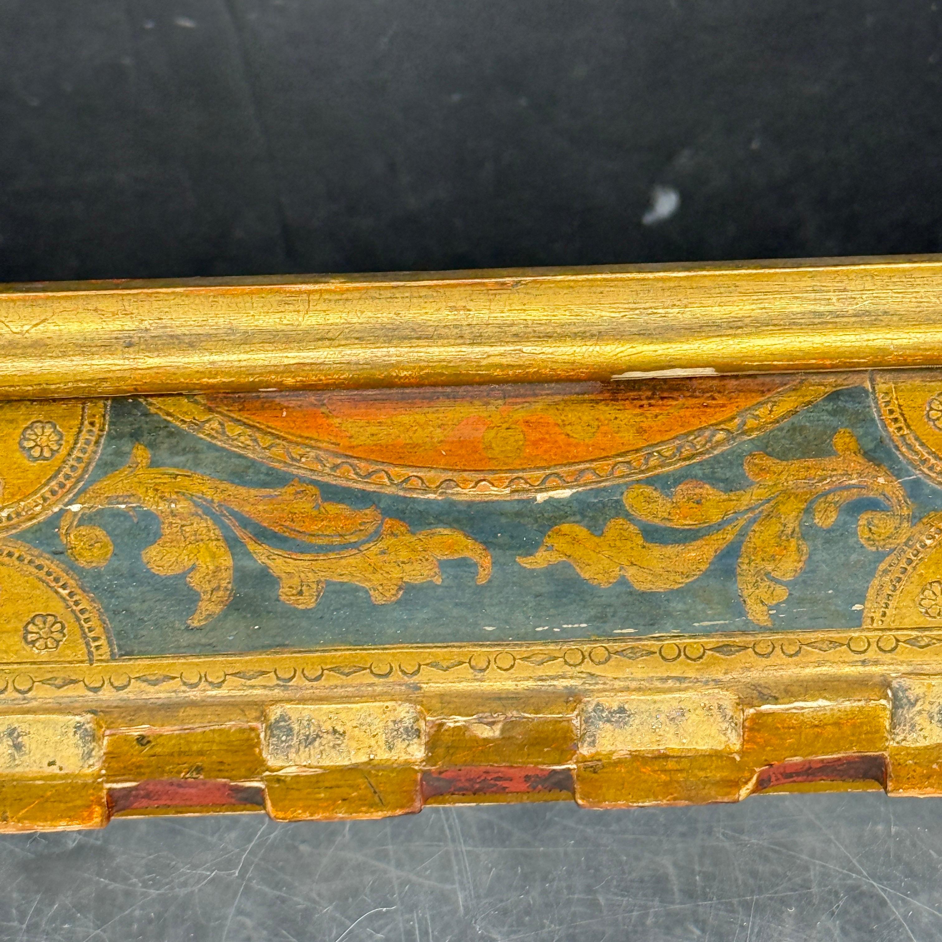 Italian Florentine Venetian Gold Gilt Wood Art Frame Mirror For Sale 3