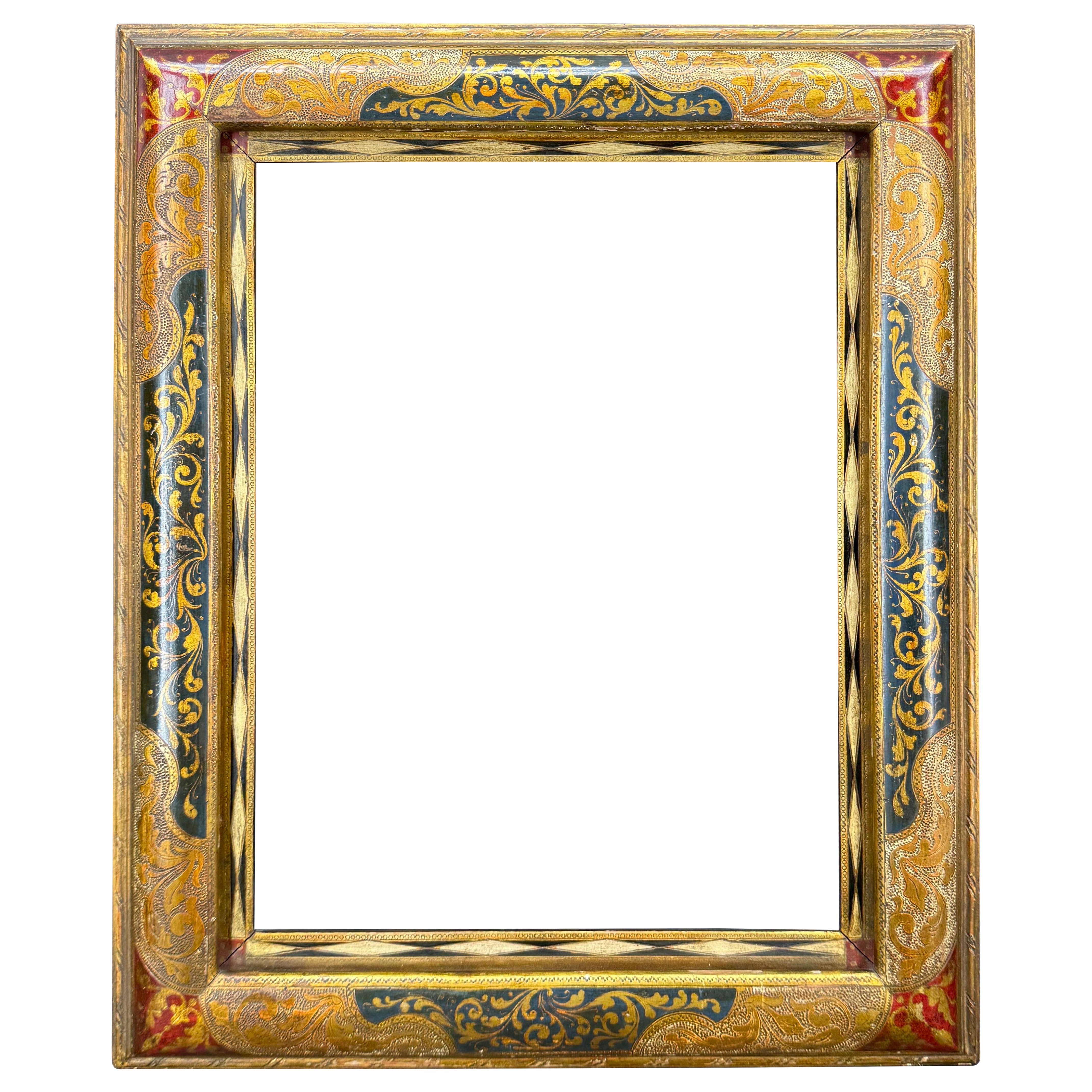 Italian Florentine Venetian Gold Gilt Wood Art Frame Mirror