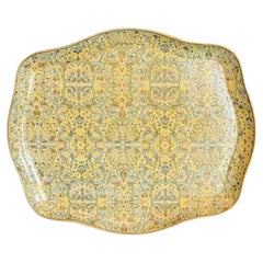 Italian Florentine Wood Painted Vanity Trinket Tray, Italy