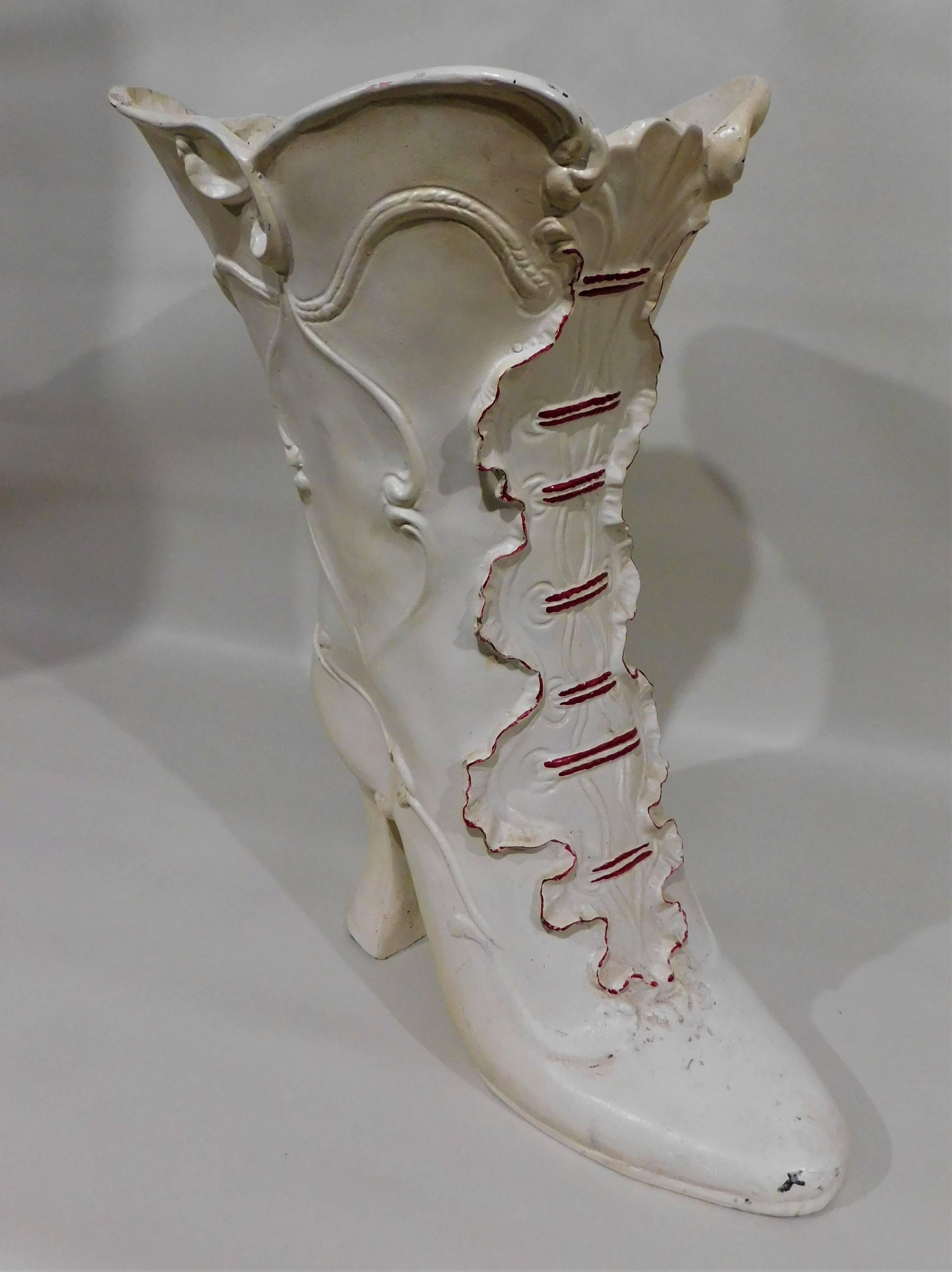 ceramic high heel shoe vase