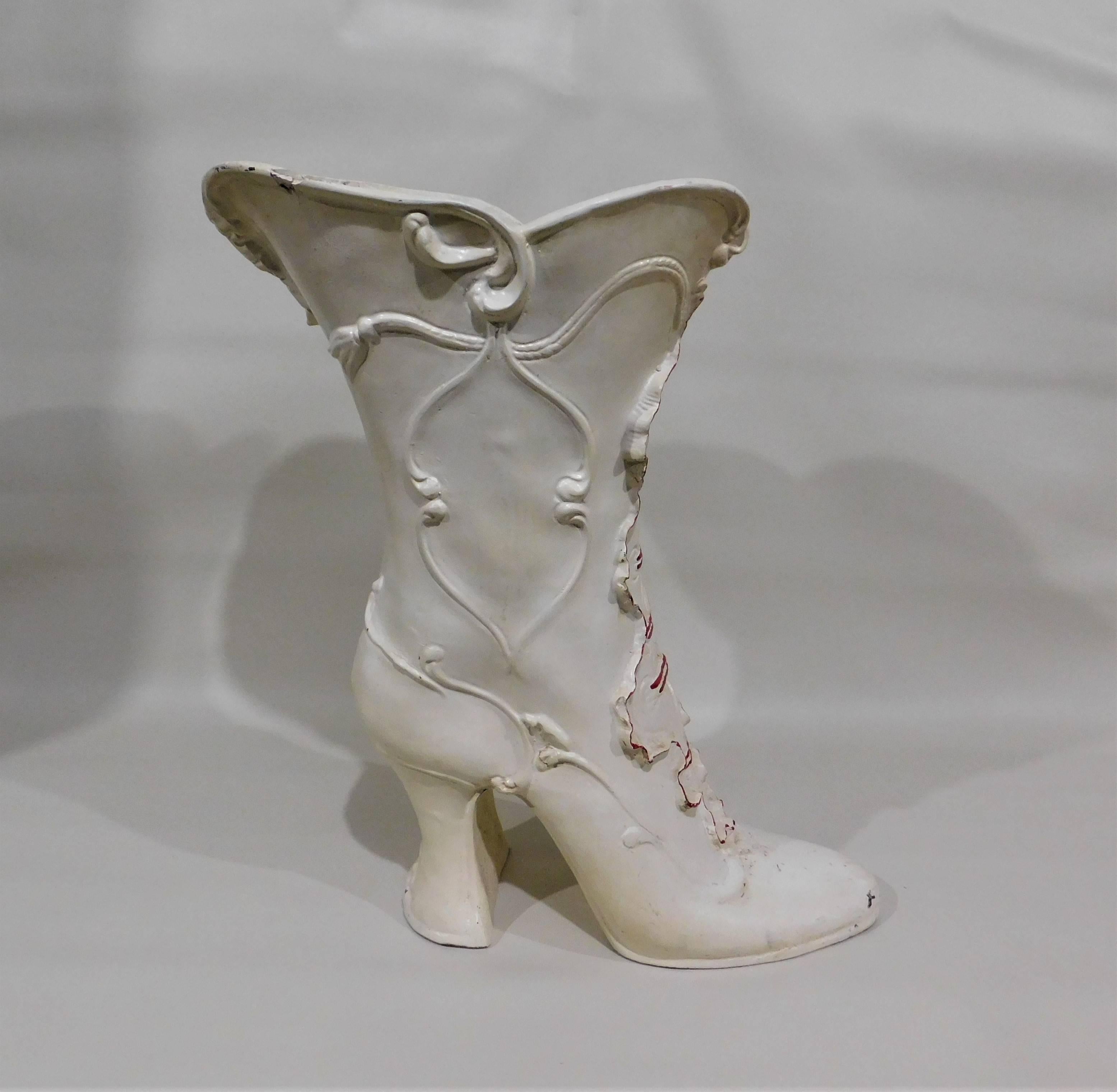 20th Century Italian Florist's High Heel Boot Advertising Store Display Vase For Sale
