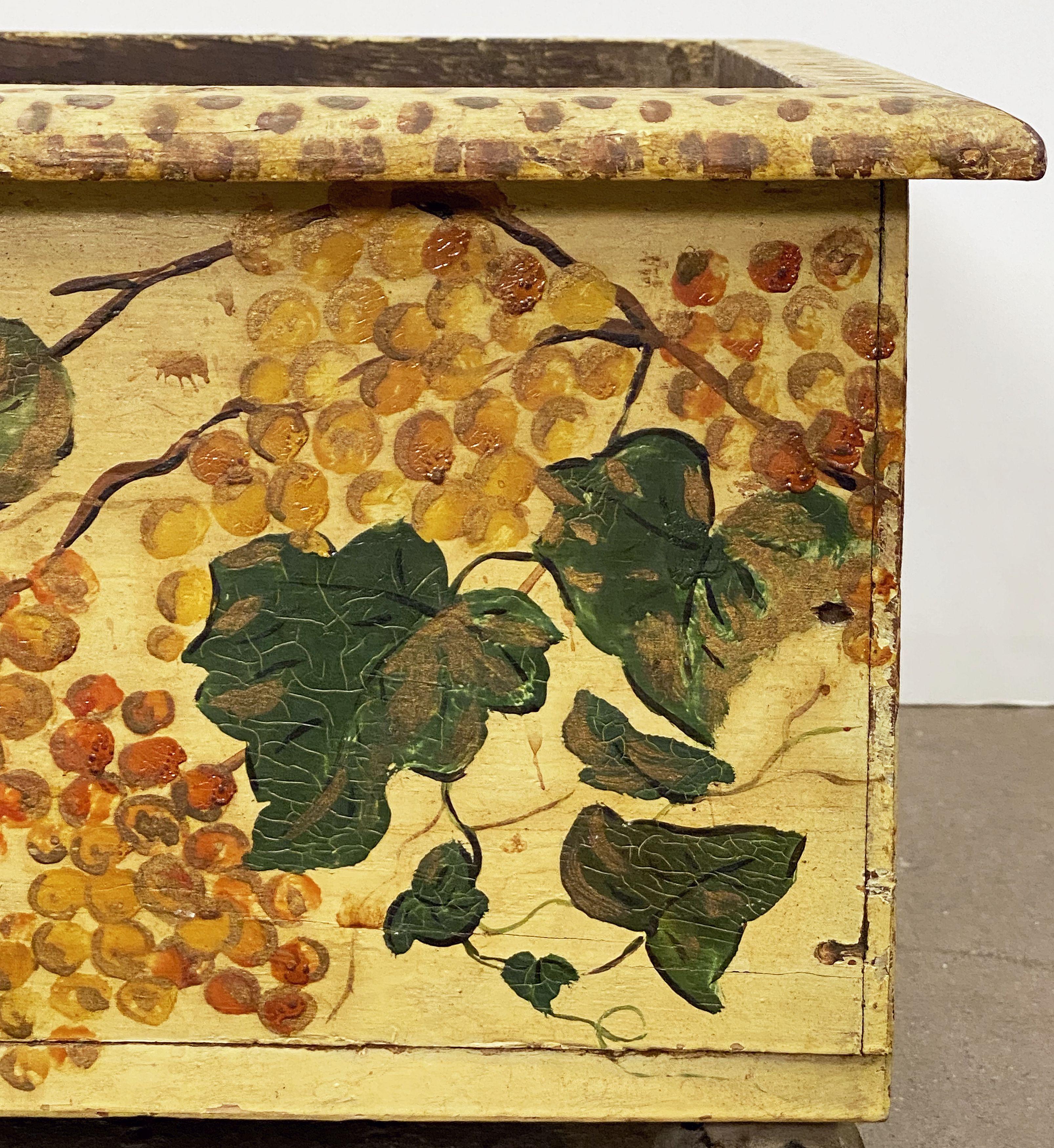 Italian Flower Box or Planter of Painted Wood from the 19th C For Sale 1