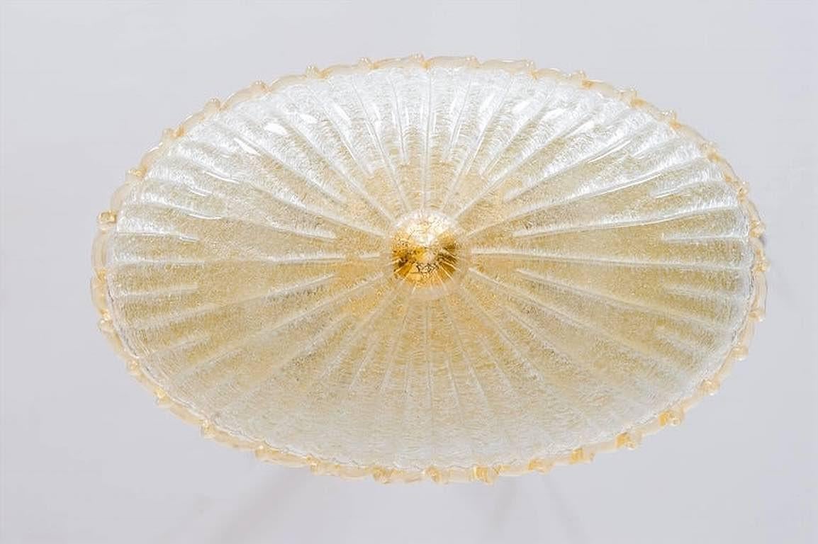 Empotrable Italiano, Cristal de Murano Soplado Acabados Dorados XX Hecho a mano en venta