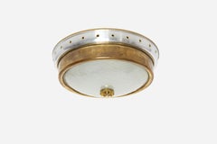 Italian flush mount ceiling light, circa 1960s