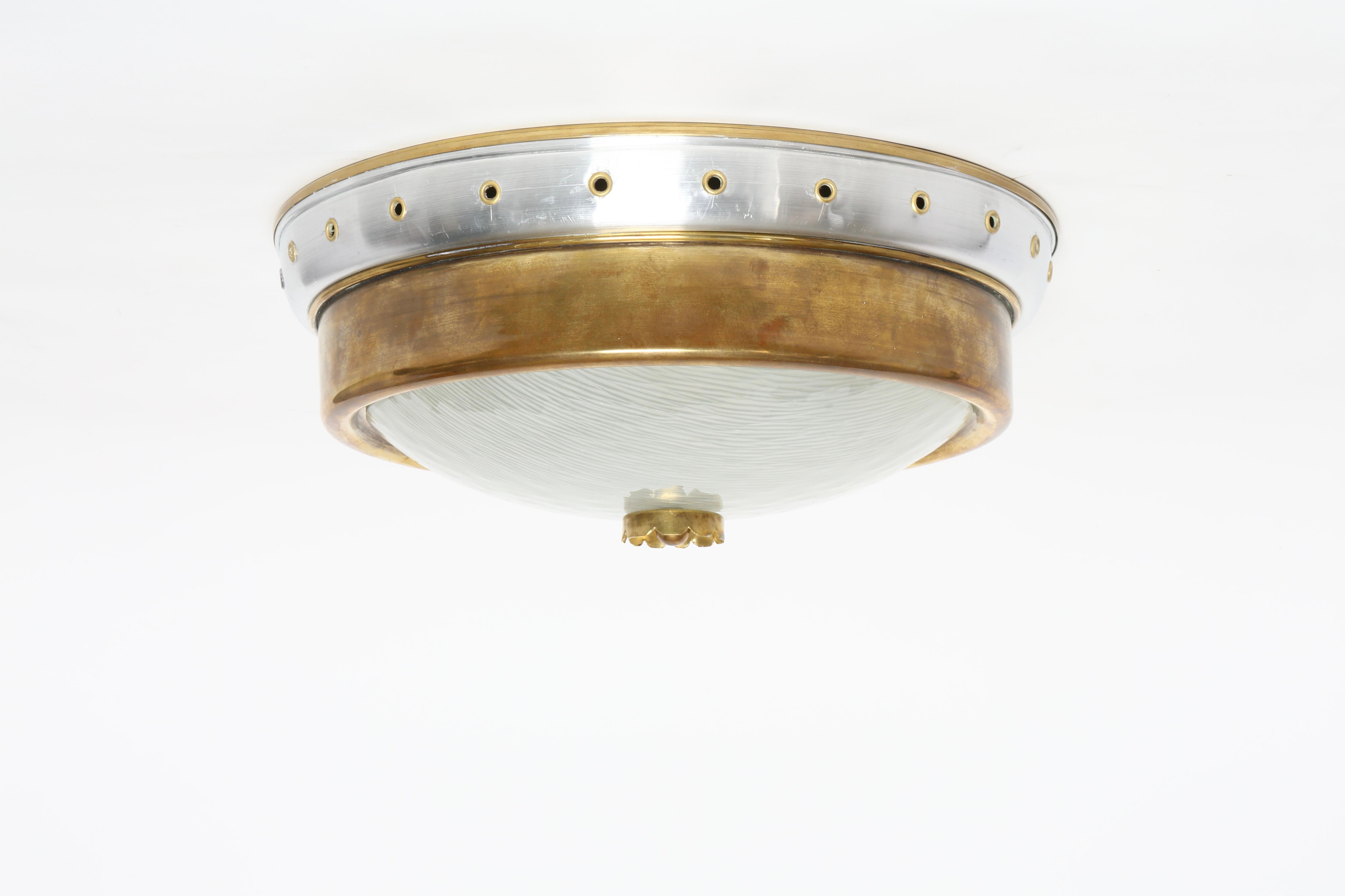 Mid-20th Century Italian flush mount ceiling light, circa 1960s